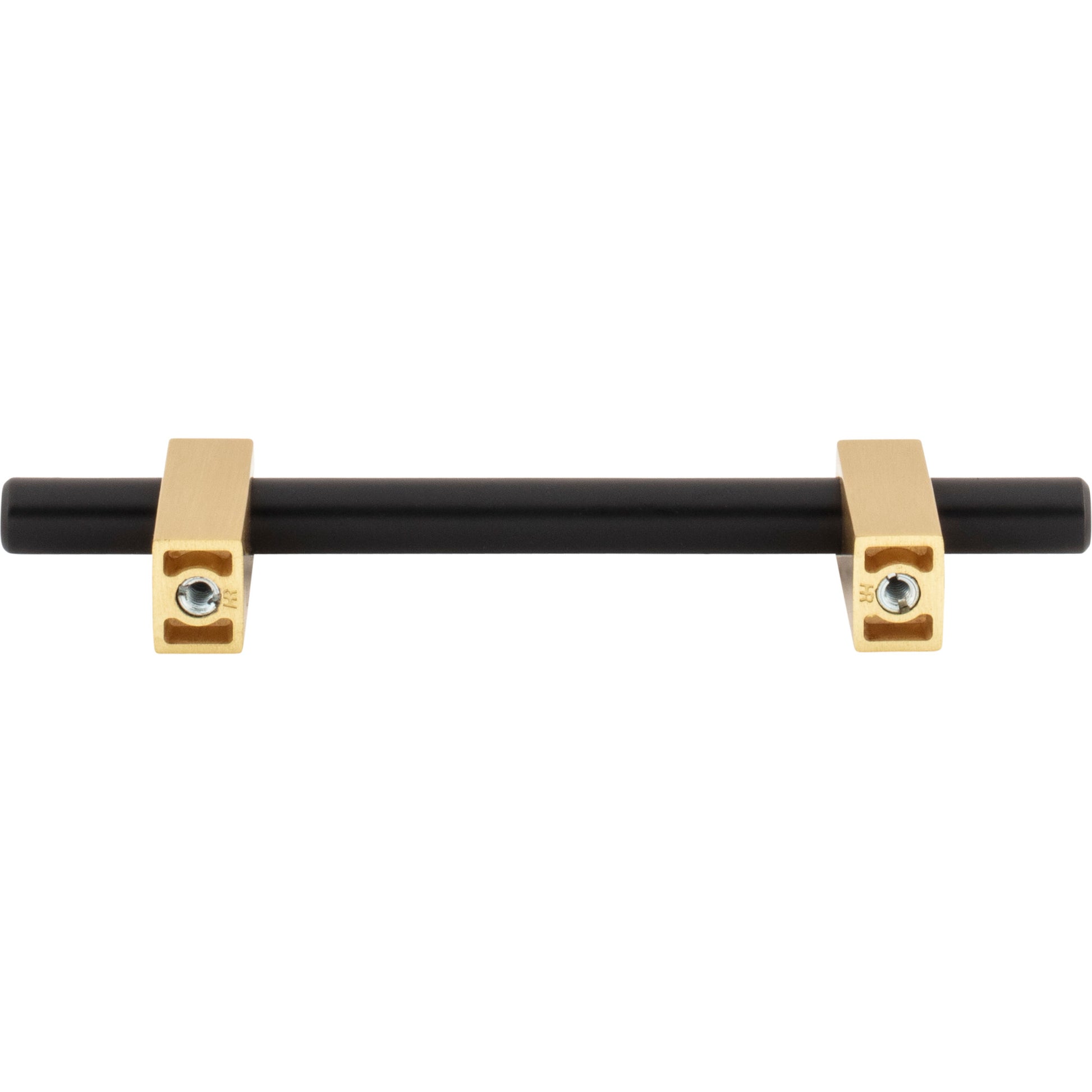 Jeffrey Alexander Larkin Cabinet Bar Pull Matte Black w/Brushed Gold / 96 mm