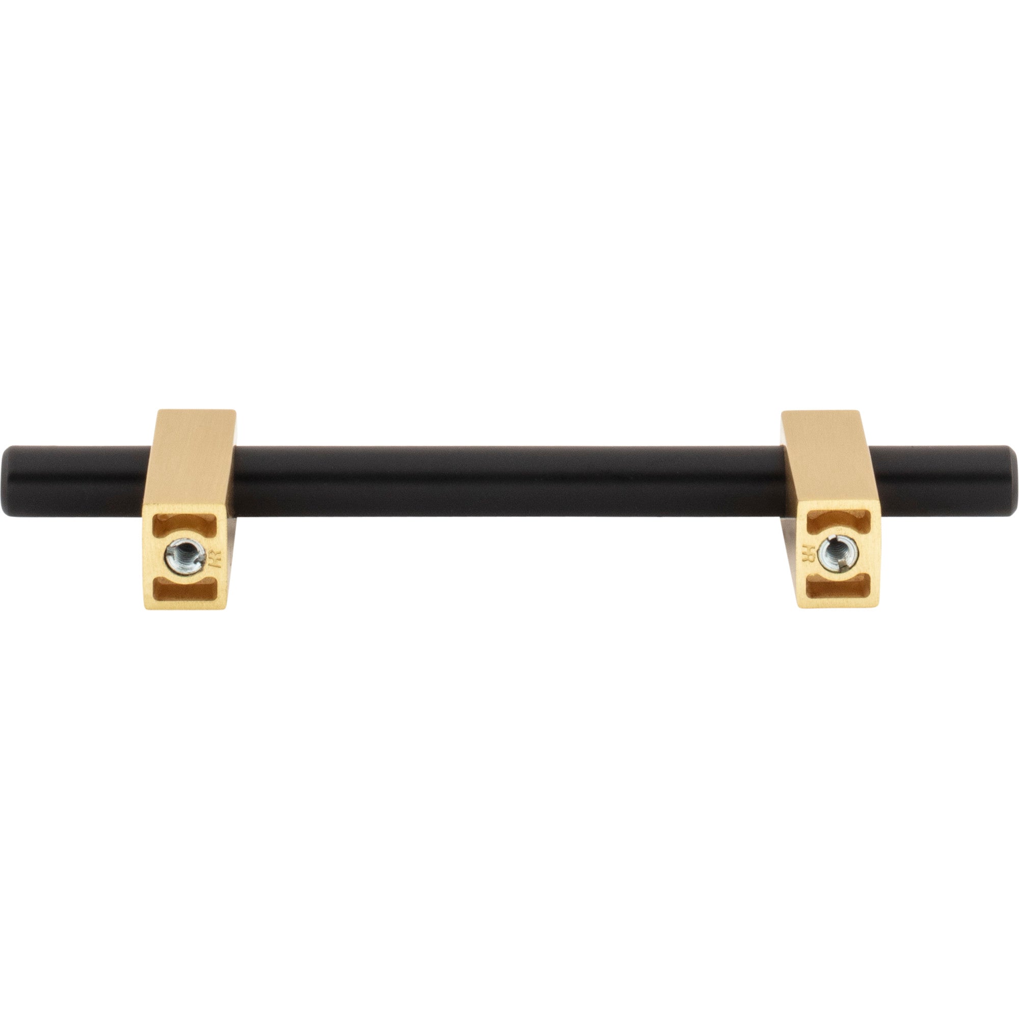Jeffrey Alexander Larkin Cabinet Bar Pull Matte Black w/Brushed Gold / 96 mm