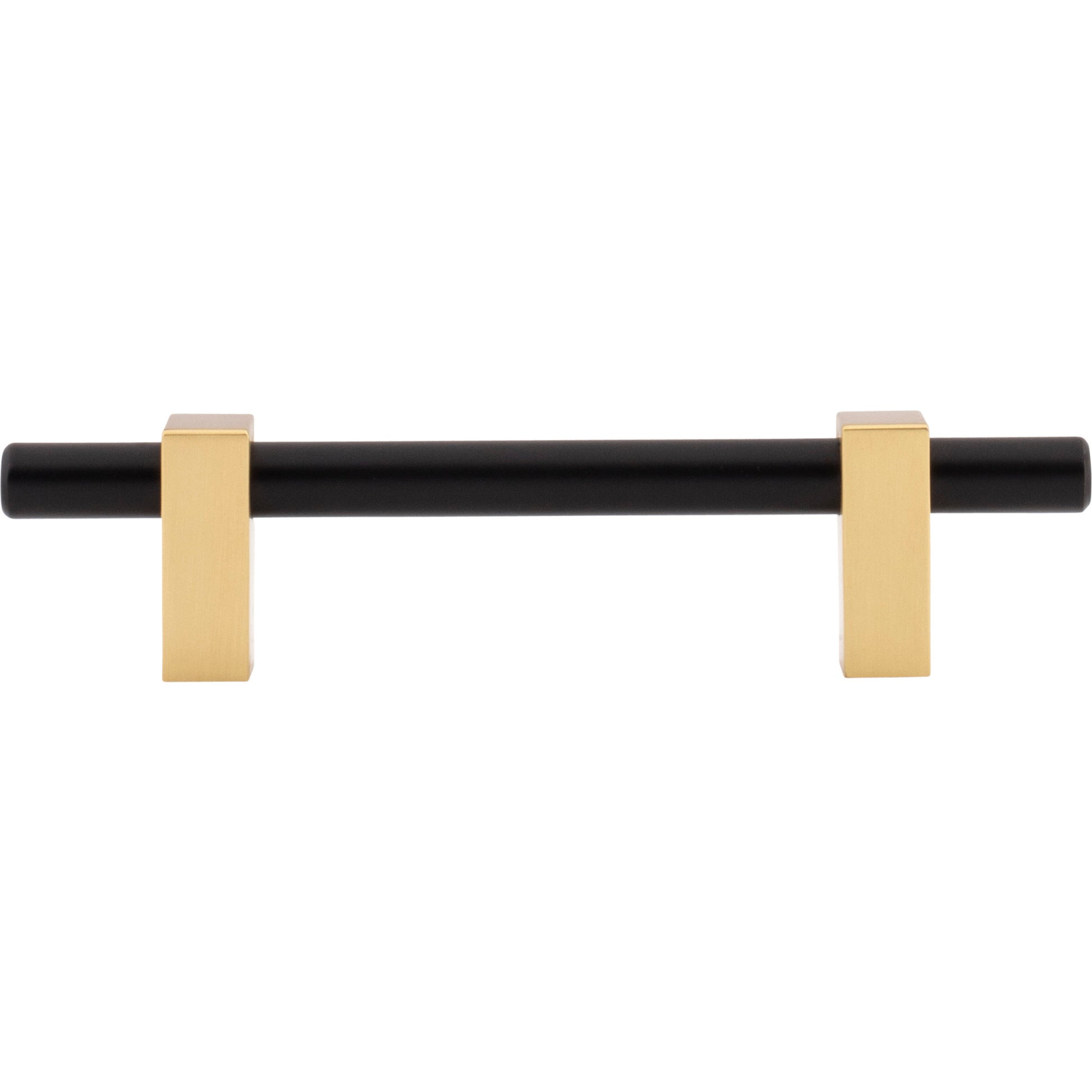Jeffrey Alexander Larkin Cabinet Bar Pull Matte Black w/Brushed Gold / 96 mm
