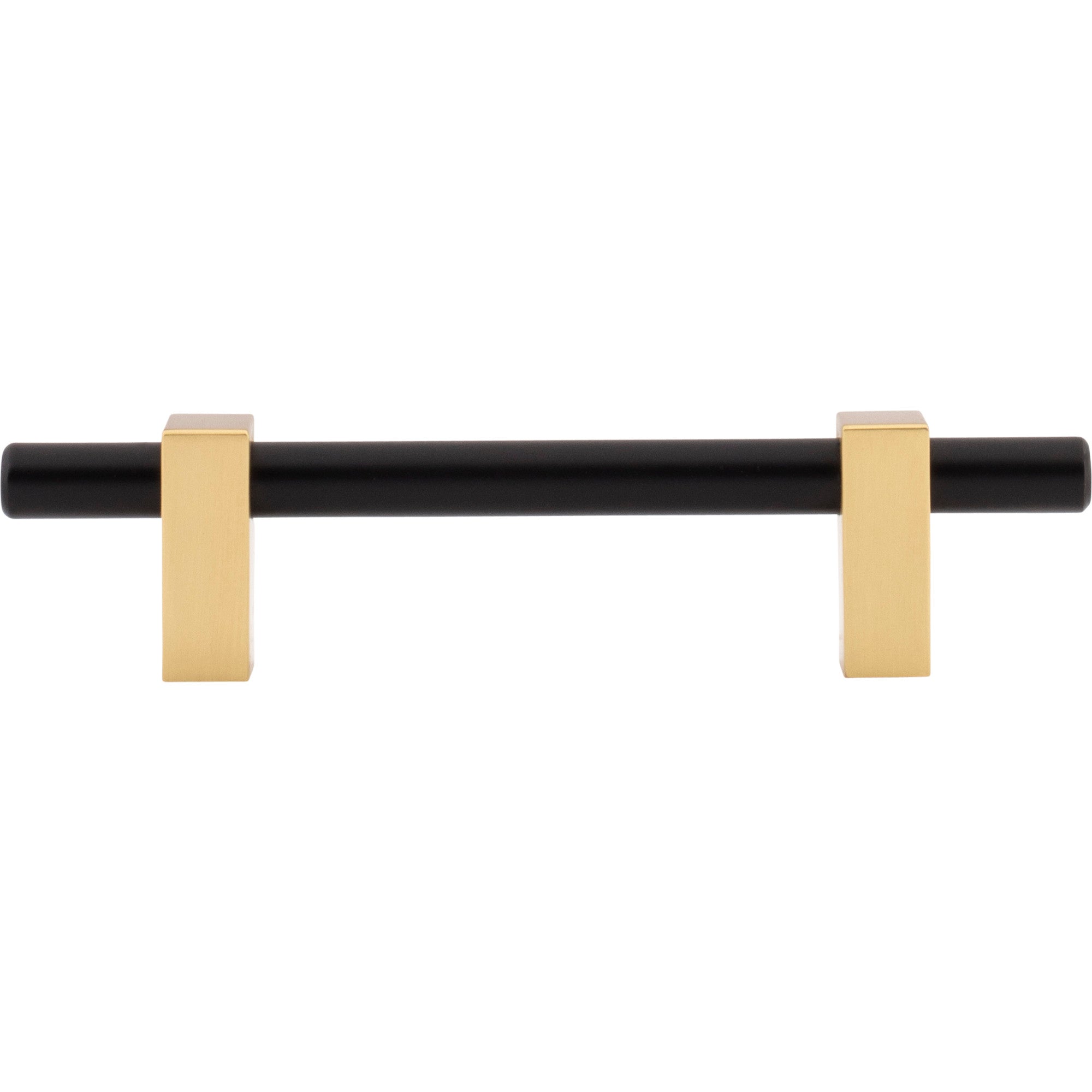 Jeffrey Alexander Larkin Cabinet Bar Pull Matte Black w/Brushed Gold / 96 mm