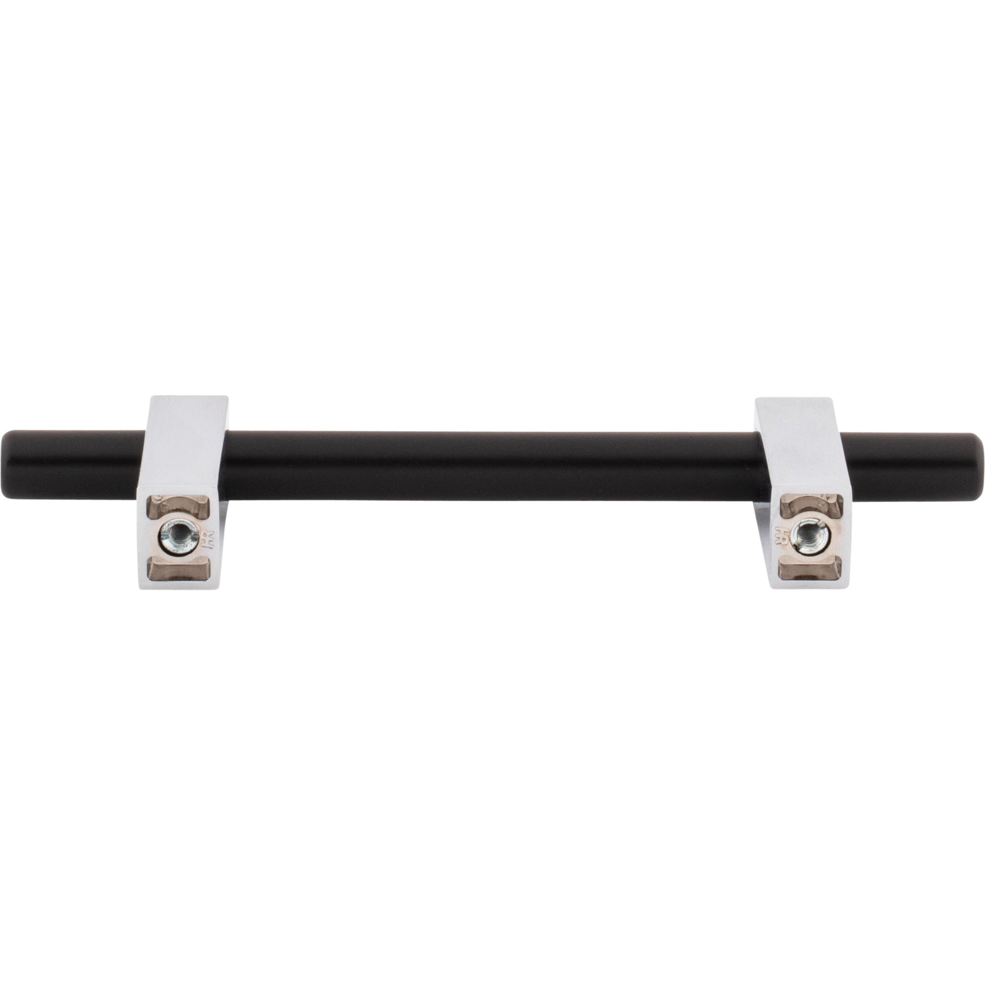 Jeffrey Alexander Larkin Cabinet Bar Pull Matte Black w/Polished Chrome / 96 mm