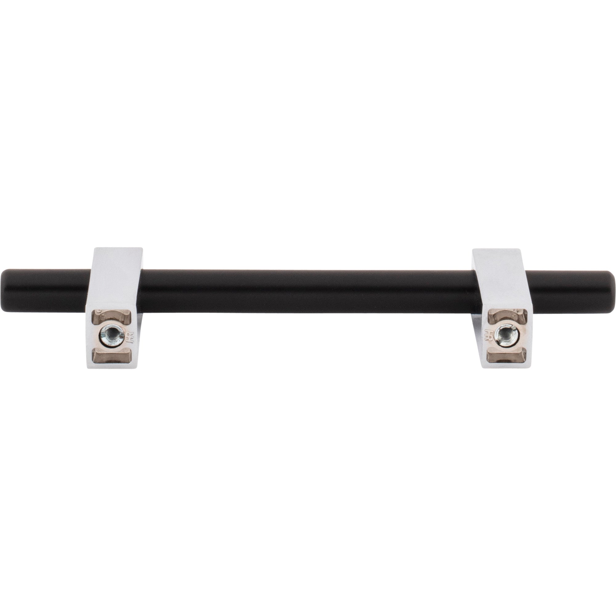 Jeffrey Alexander Larkin Cabinet Bar Pull Matte Black w/Polished Chrome / 96 mm