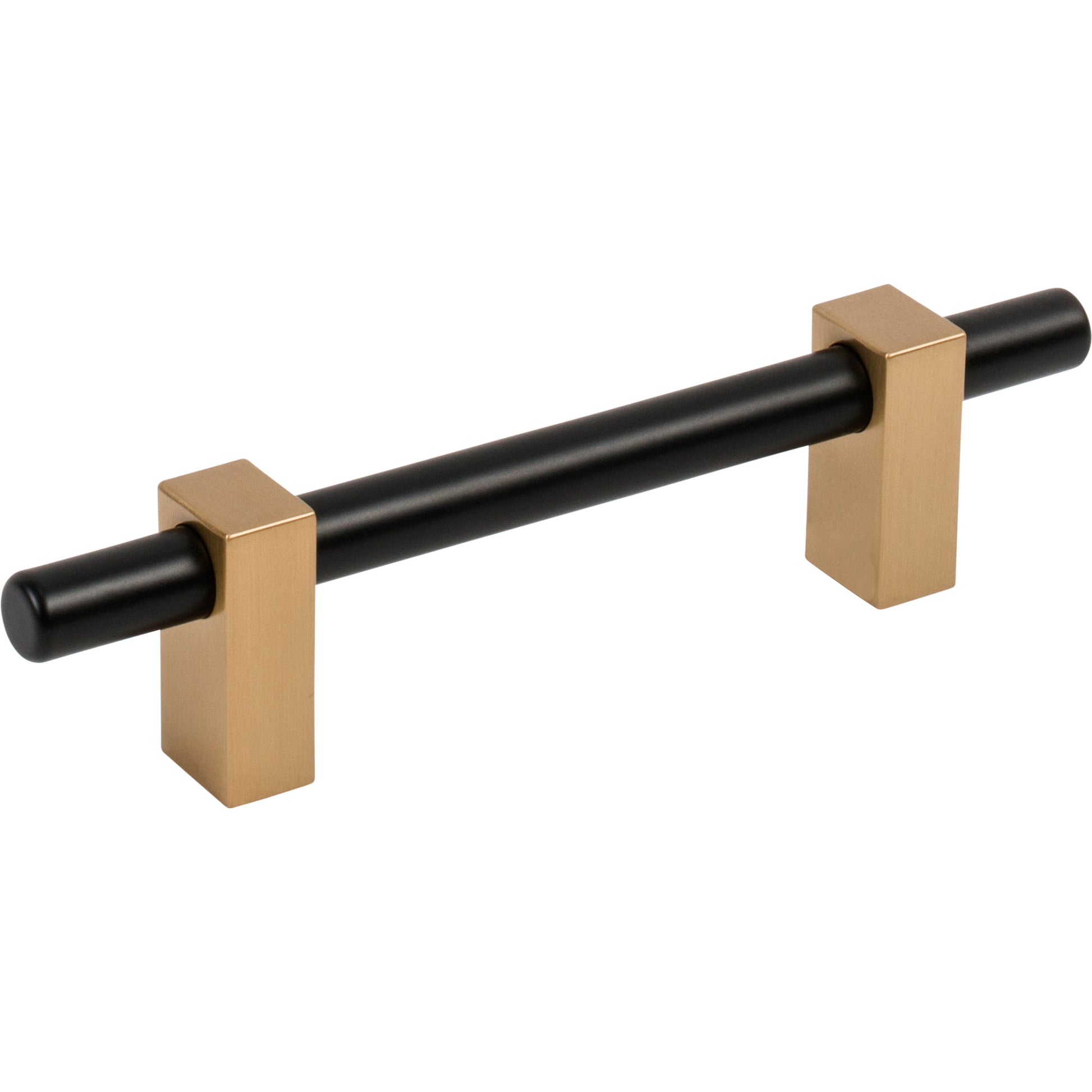 Jeffrey Alexander Larkin Cabinet Bar Pull Matte Black w/Satin Bronze / 96 mm