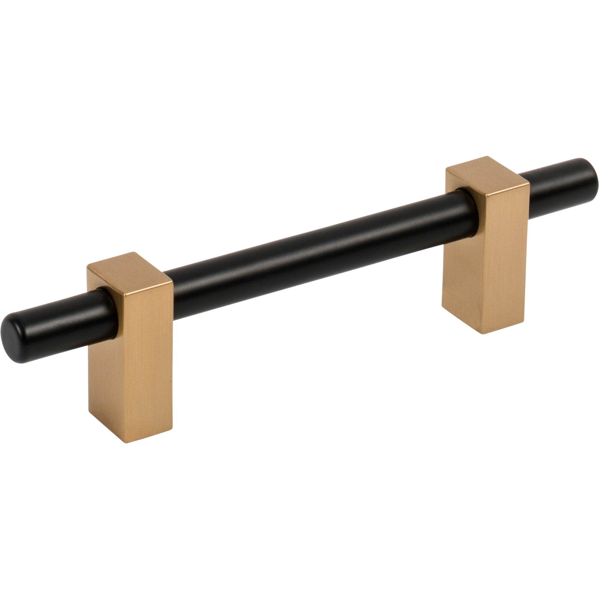 Jeffrey Alexander Larkin Cabinet Bar Pull Matte Black w/Satin Bronze / 96 mm