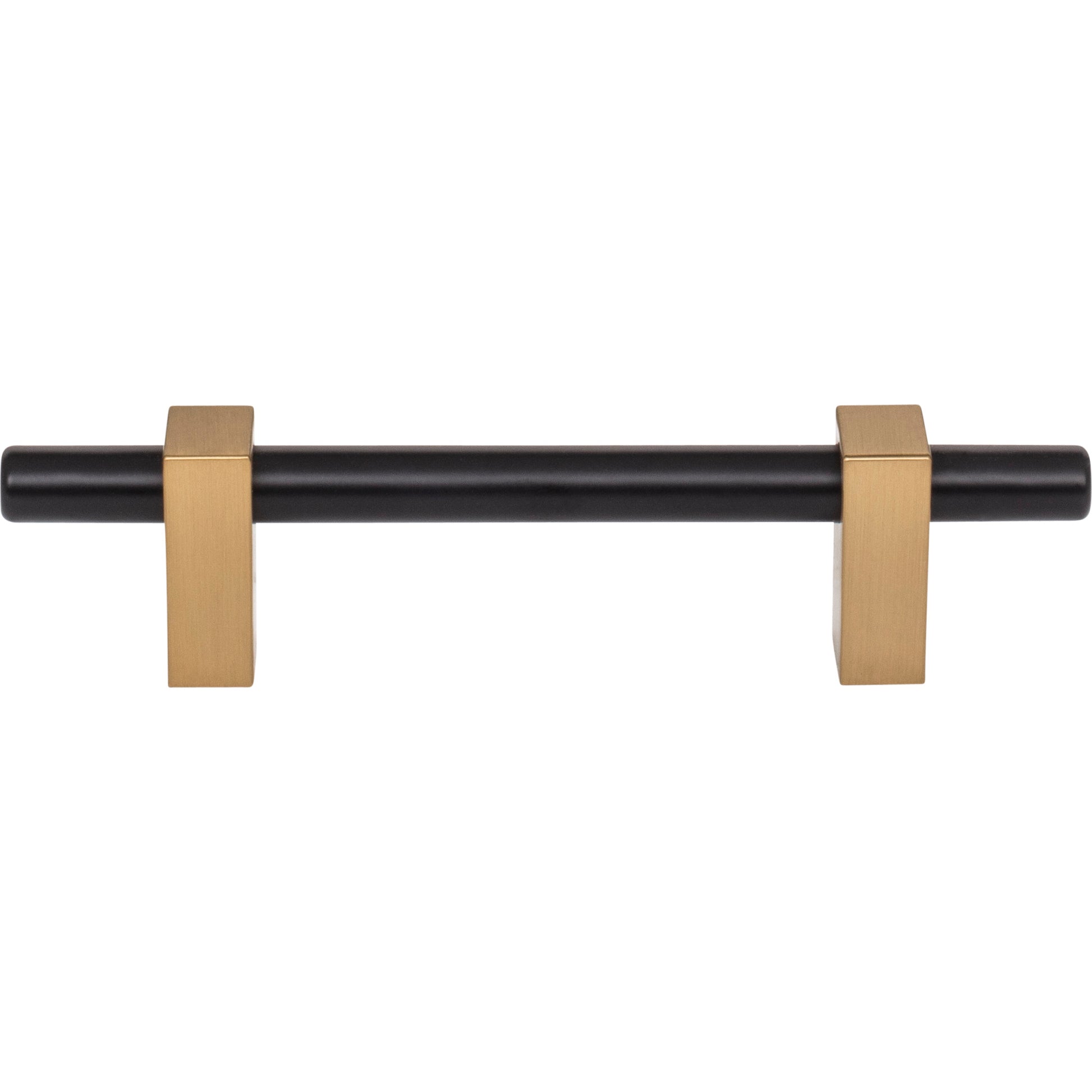 Jeffrey Alexander Larkin Cabinet Bar Pull Matte Black w/Satin Bronze / 96 mm