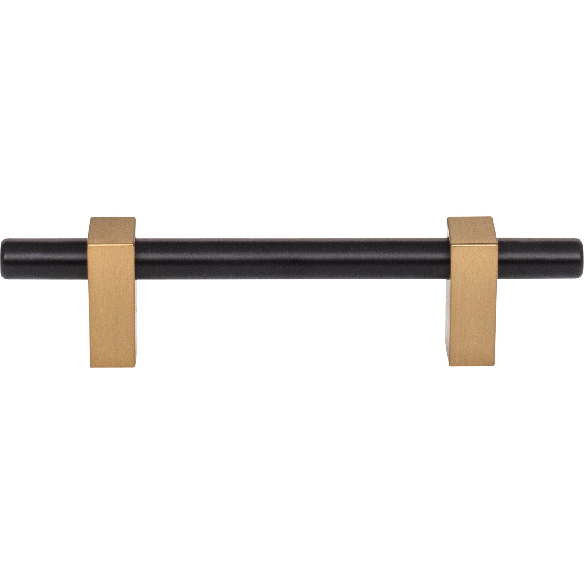Jeffrey Alexander Larkin Cabinet Bar Pull Matte Black w/Satin Bronze / 96 mm