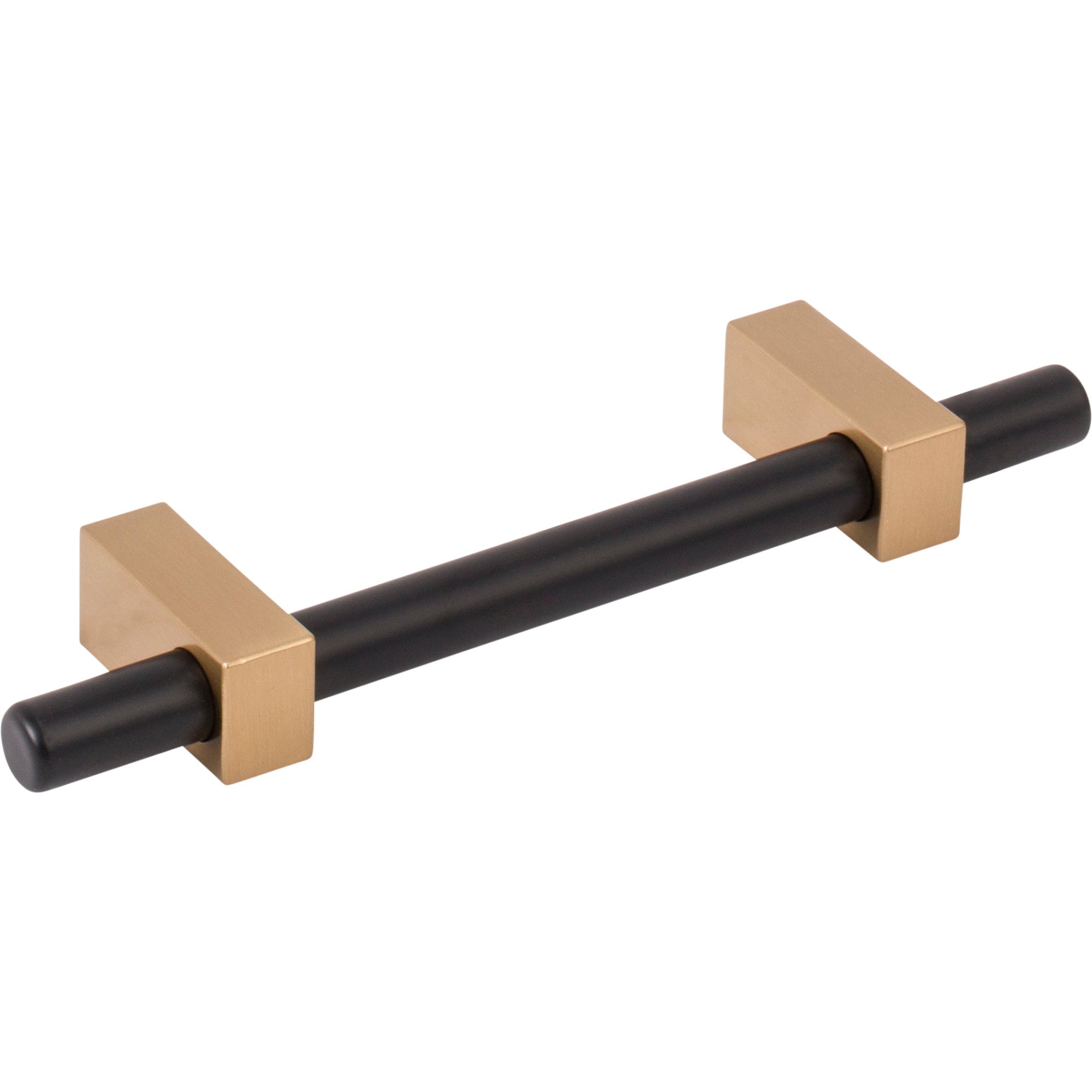 Jeffrey Alexander Larkin Cabinet Bar Pull Matte Black w/Satin Bronze / 96 mm