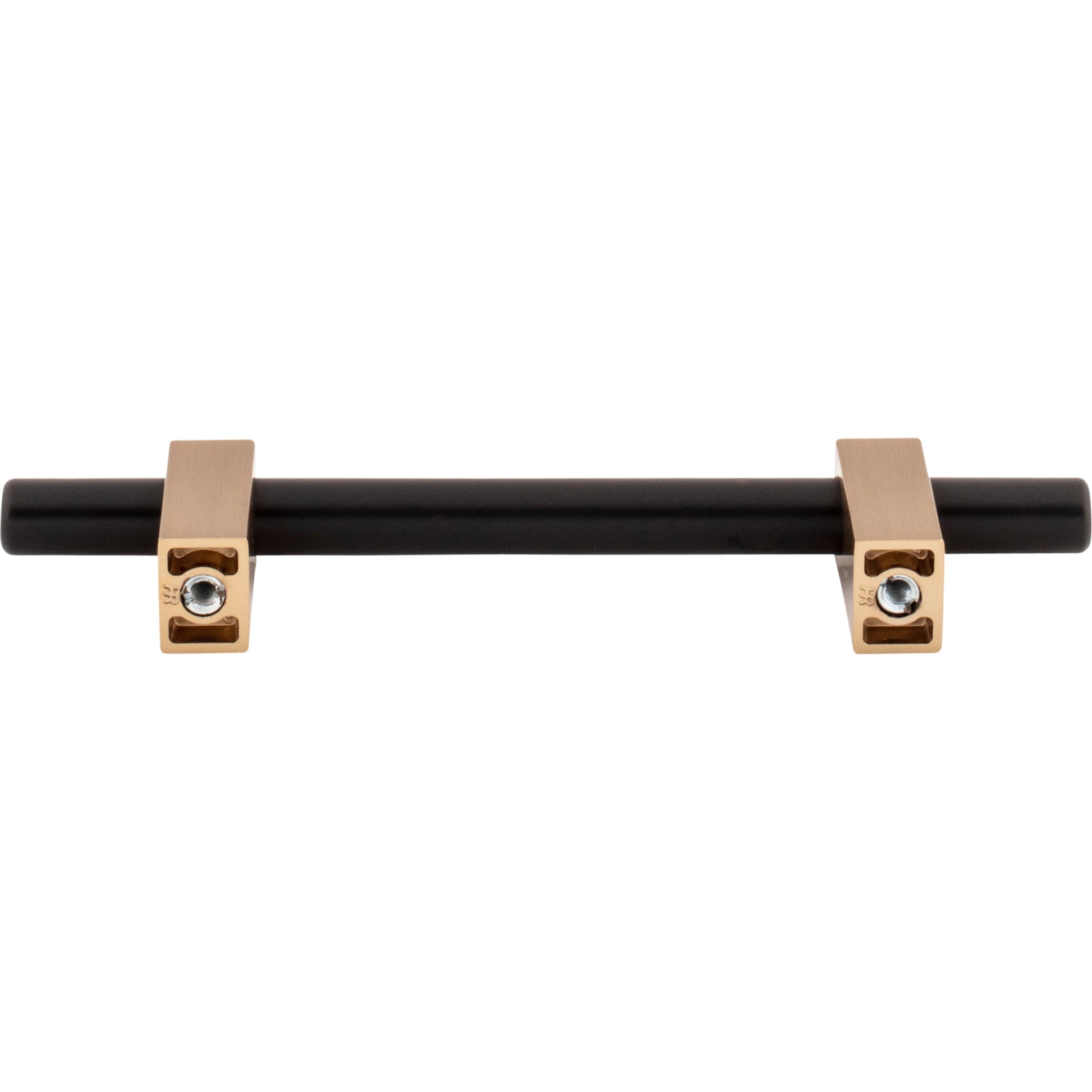 Jeffrey Alexander Larkin Cabinet Bar Pull Matte Black w/Satin Bronze / 96 mm