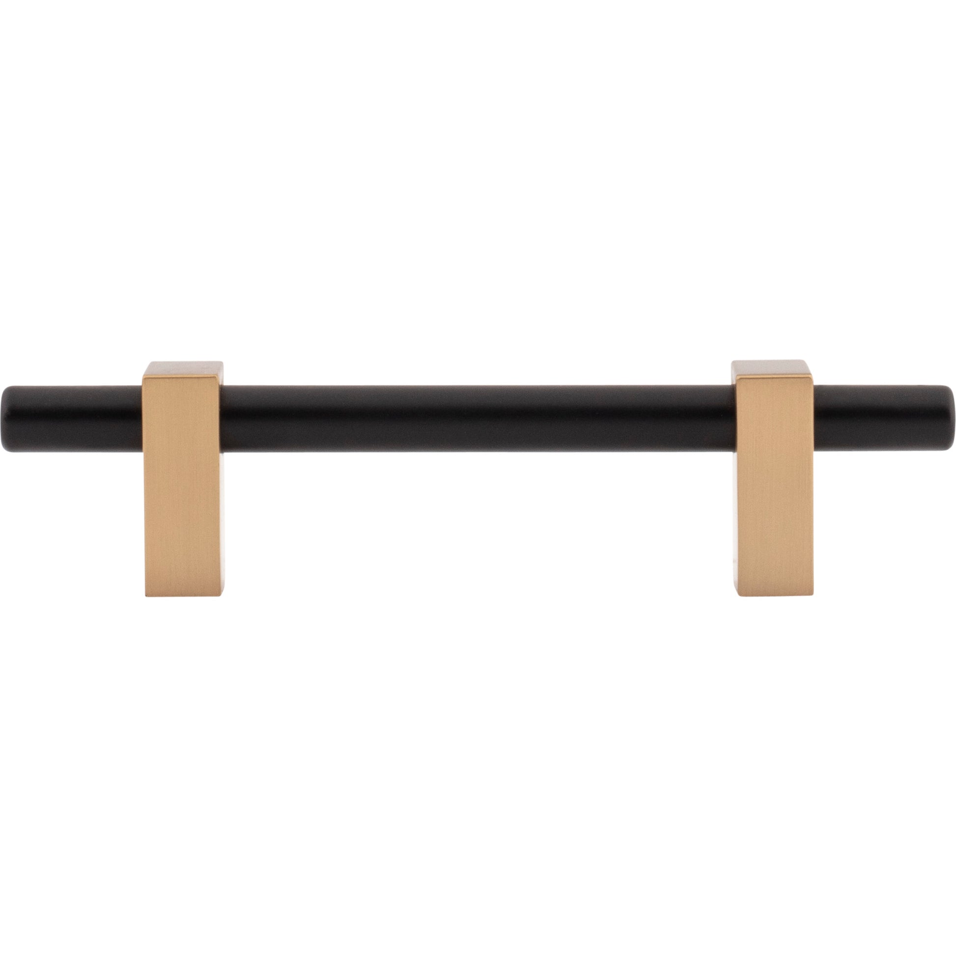 Jeffrey Alexander Larkin Cabinet Bar Pull Matte Black w/Satin Bronze / 96 mm