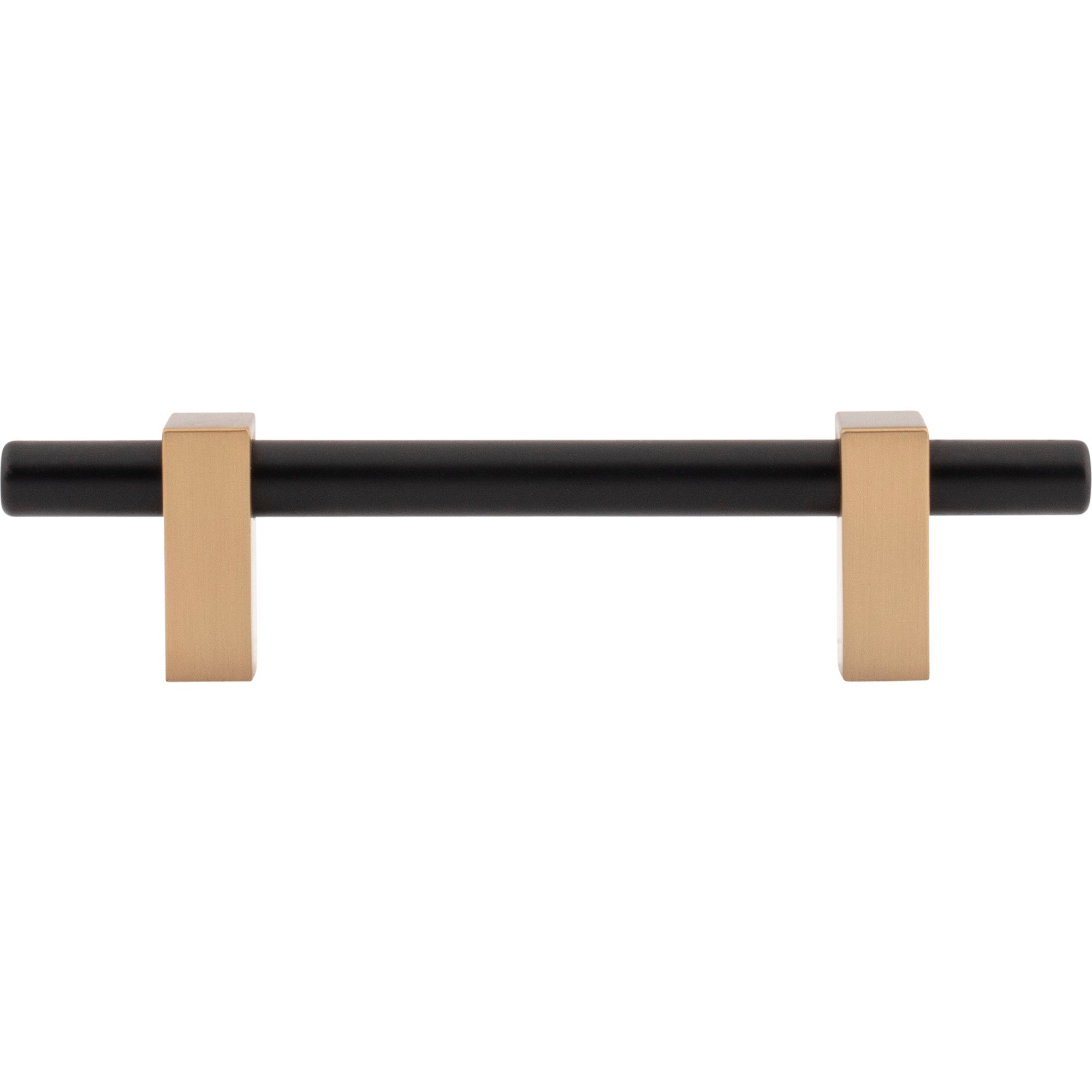 Jeffrey Alexander Larkin Cabinet Bar Pull Matte Black w/Satin Bronze / 96 mm