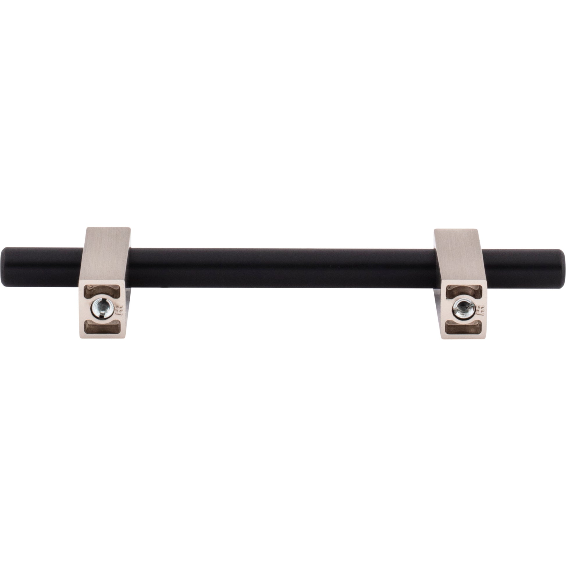 Jeffrey Alexander Larkin Cabinet Bar Pull Matte Black w/Satin Nickel / 96 mm