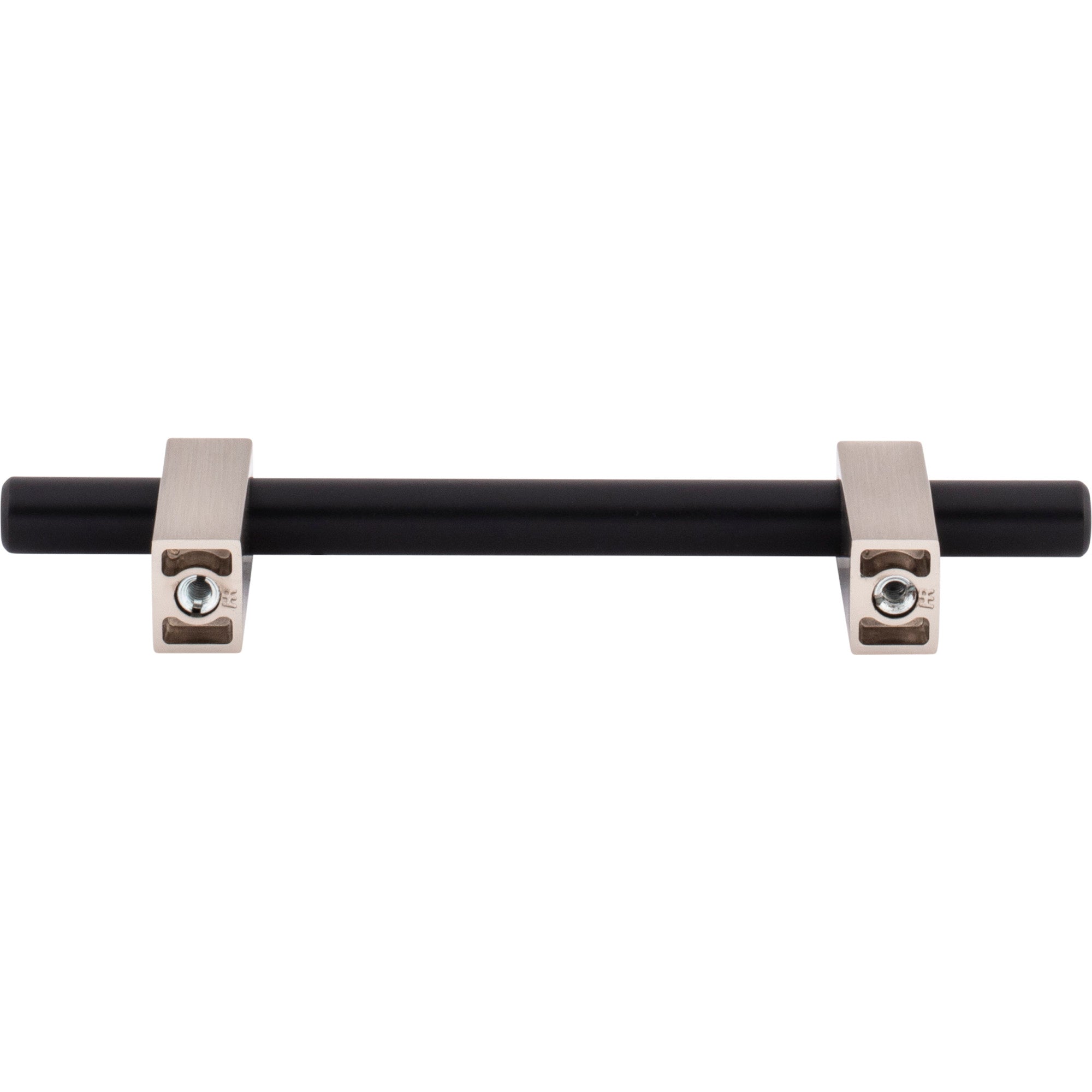 Jeffrey Alexander Larkin Cabinet Bar Pull Matte Black w/Satin Nickel / 96 mm