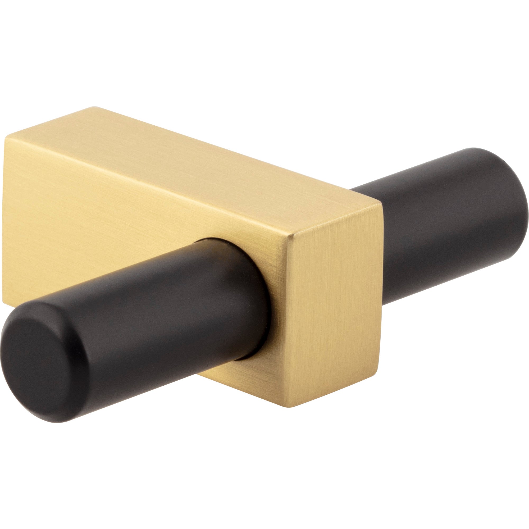 Jeffrey Alexander Larkin T-Knob Matte Black w/Brushed Gold / 2-3/8"