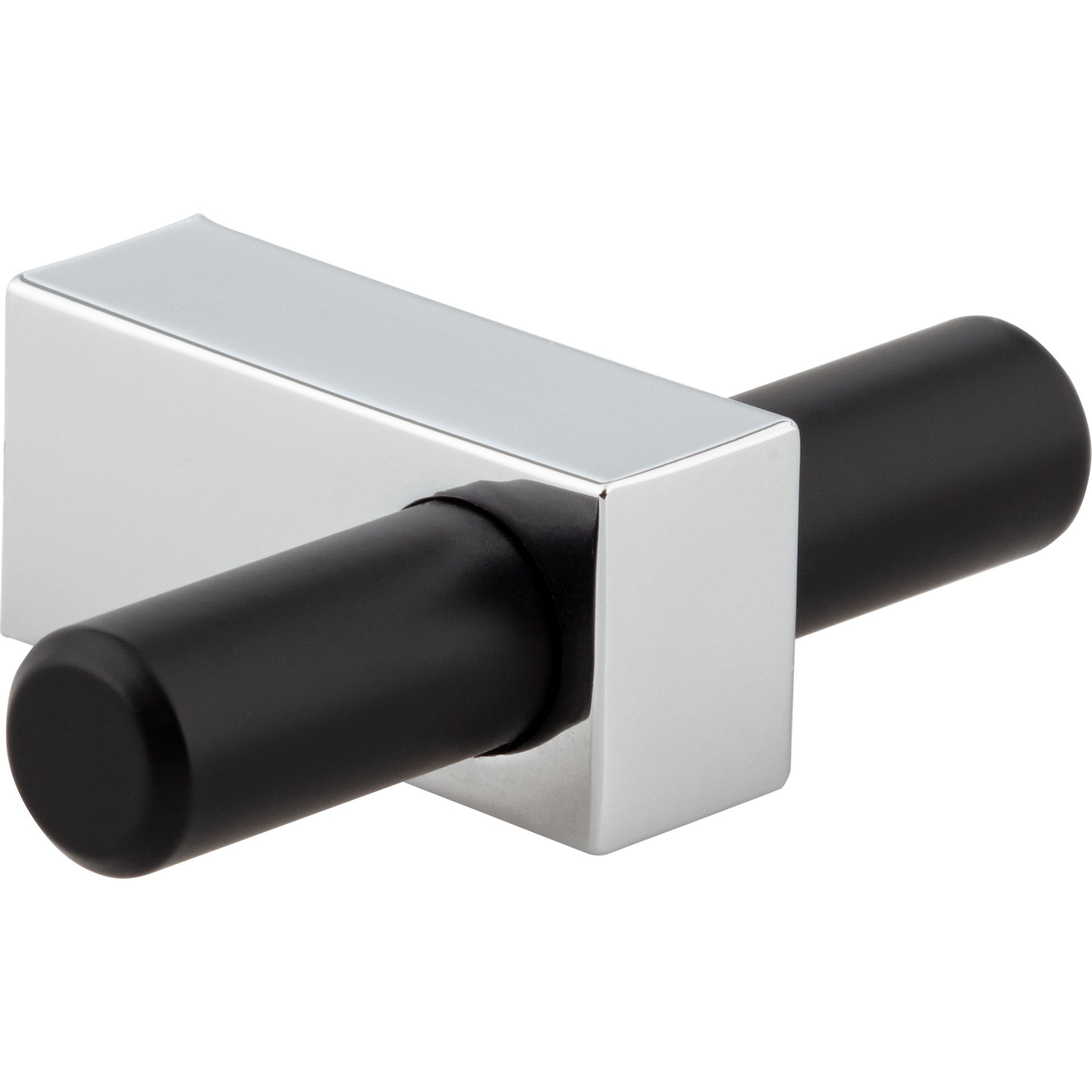 Jeffrey Alexander Larkin T-Knob Matte Black w/Polished Chrome / 2-3/8"