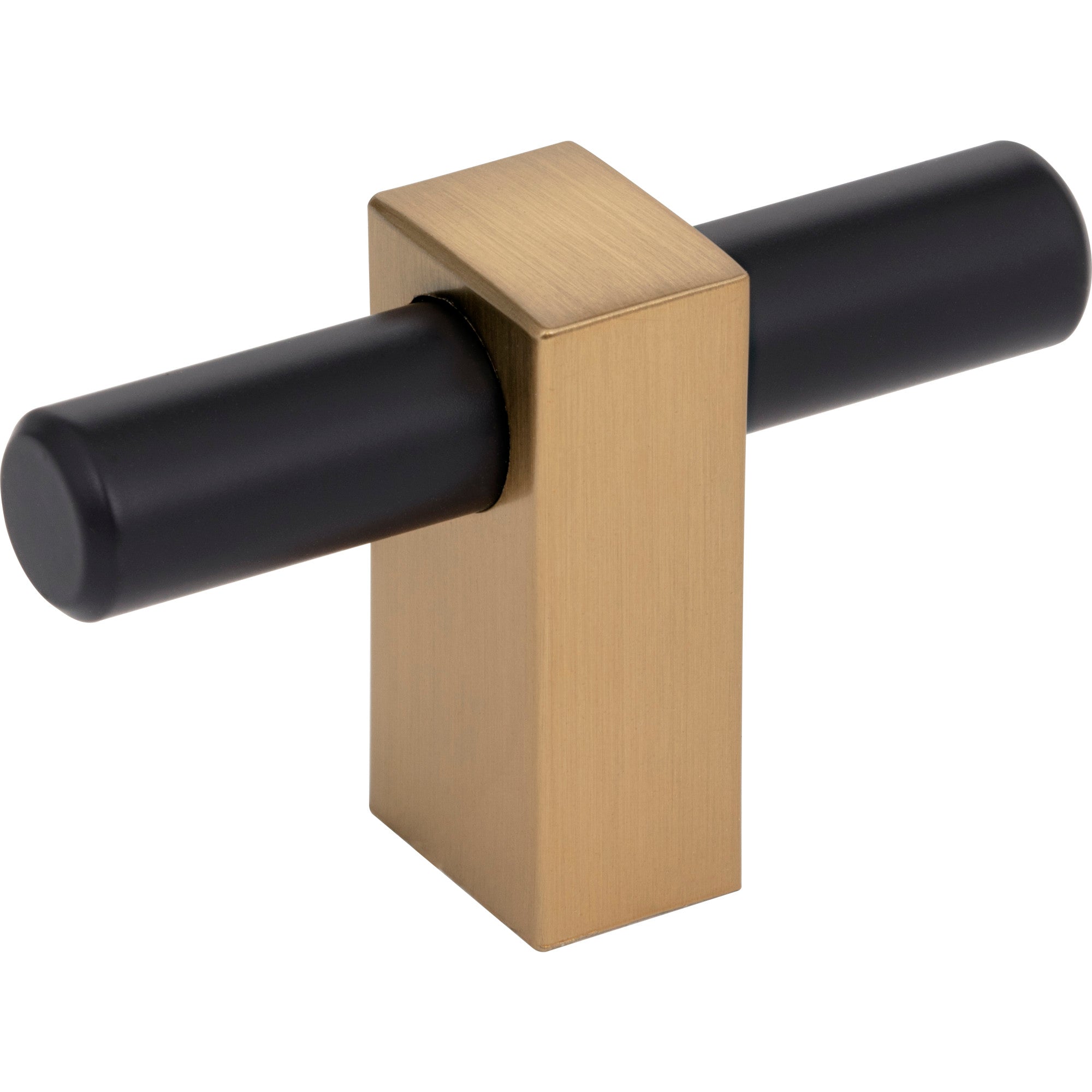 Jeffrey Alexander Larkin T-Knob Matte Black w/Satin Bronze / 2-3/8"
