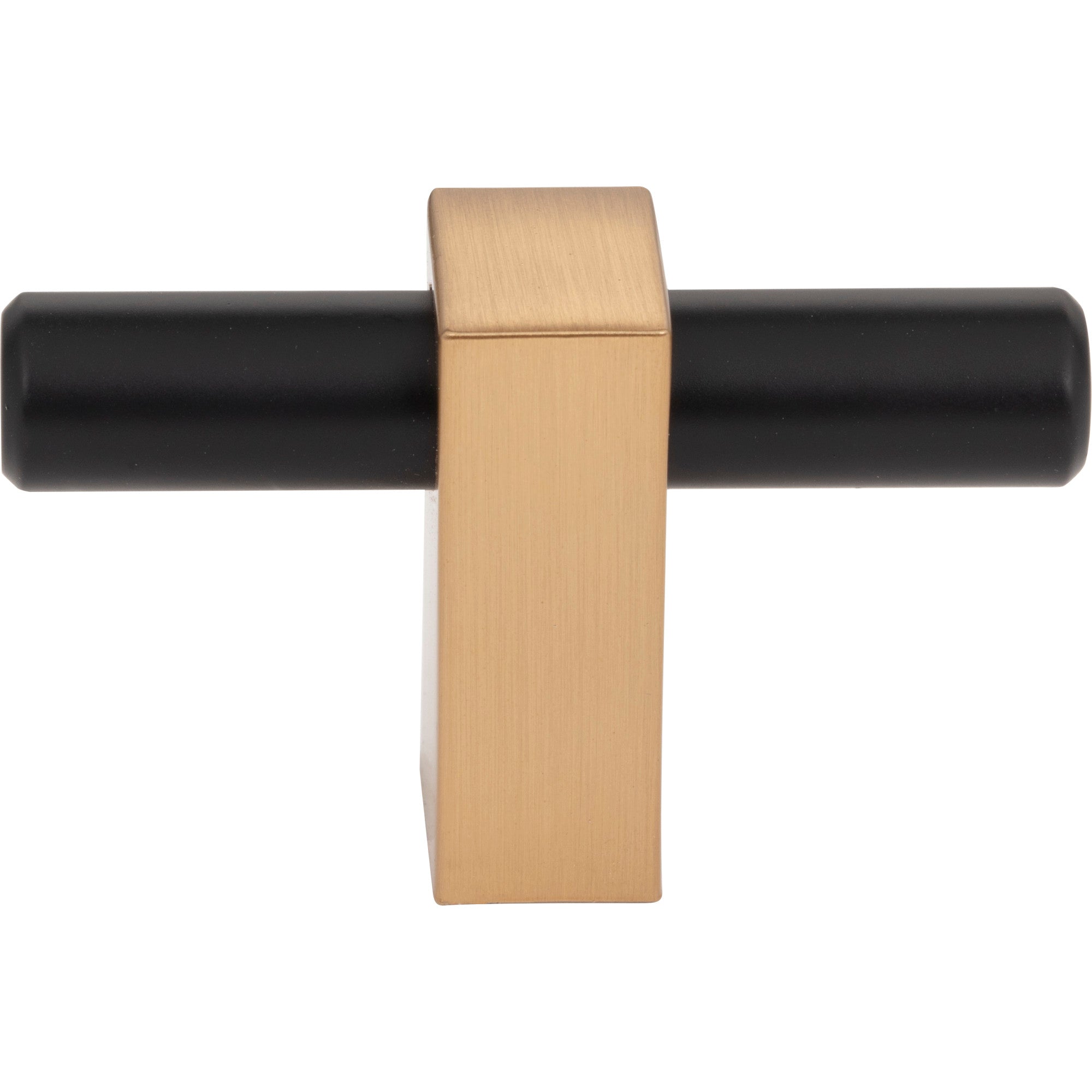 Jeffrey Alexander Larkin T-Knob Matte Black w/Satin Bronze / 2-3/8"