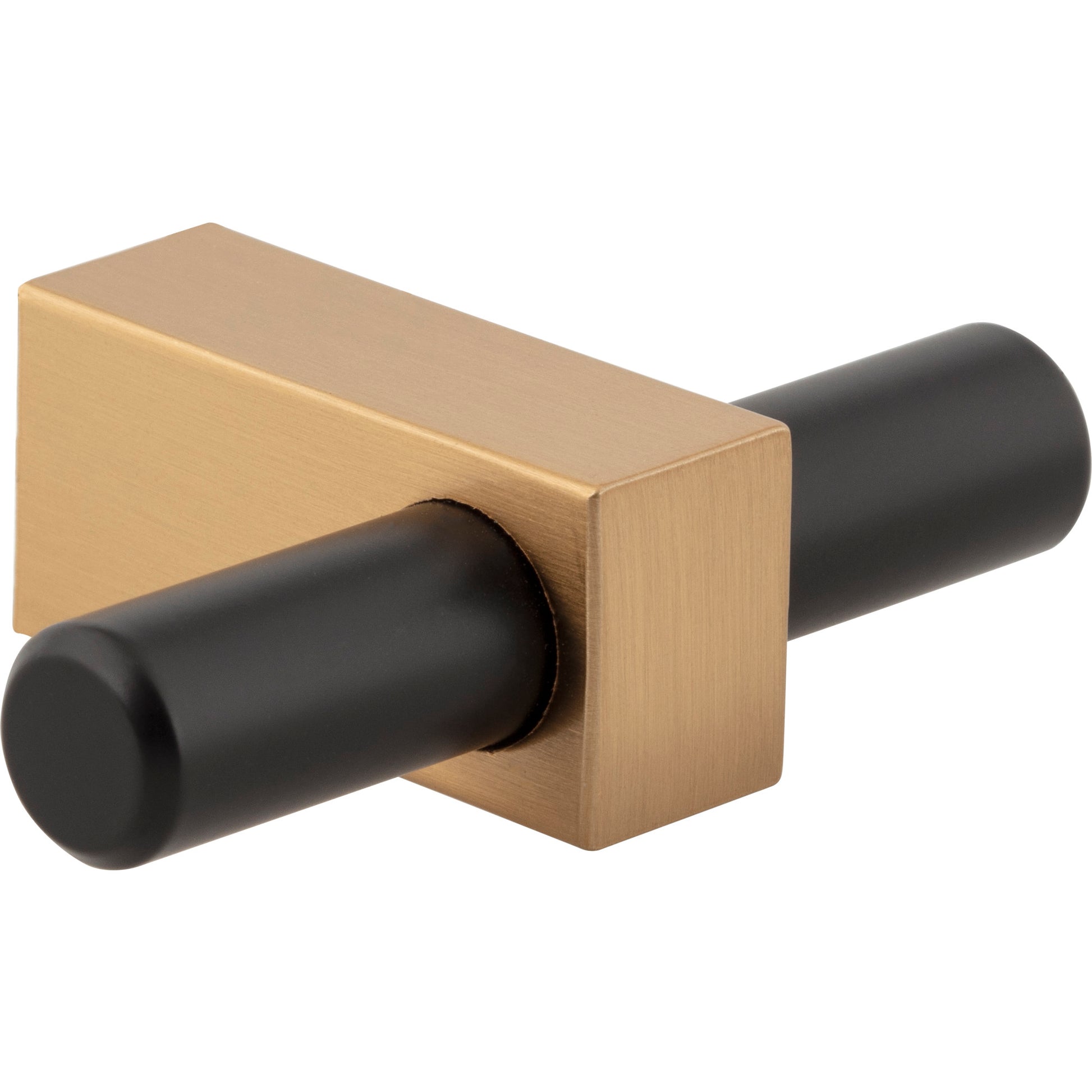 Jeffrey Alexander Larkin T-Knob Matte Black w/Satin Bronze / 2-3/8"