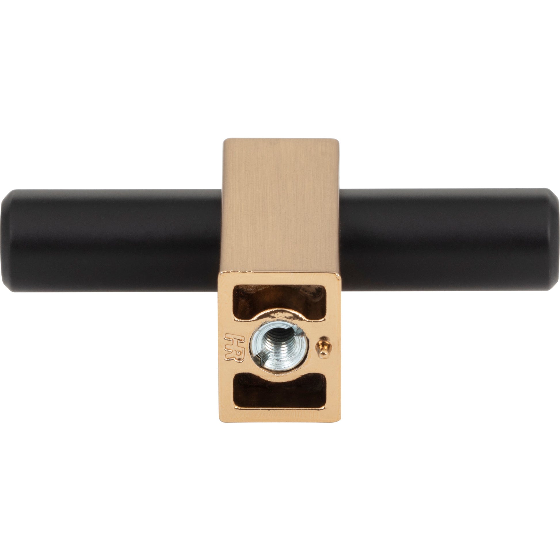 Jeffrey Alexander Larkin T-Knob Matte Black w/Satin Bronze / 2-3/8"