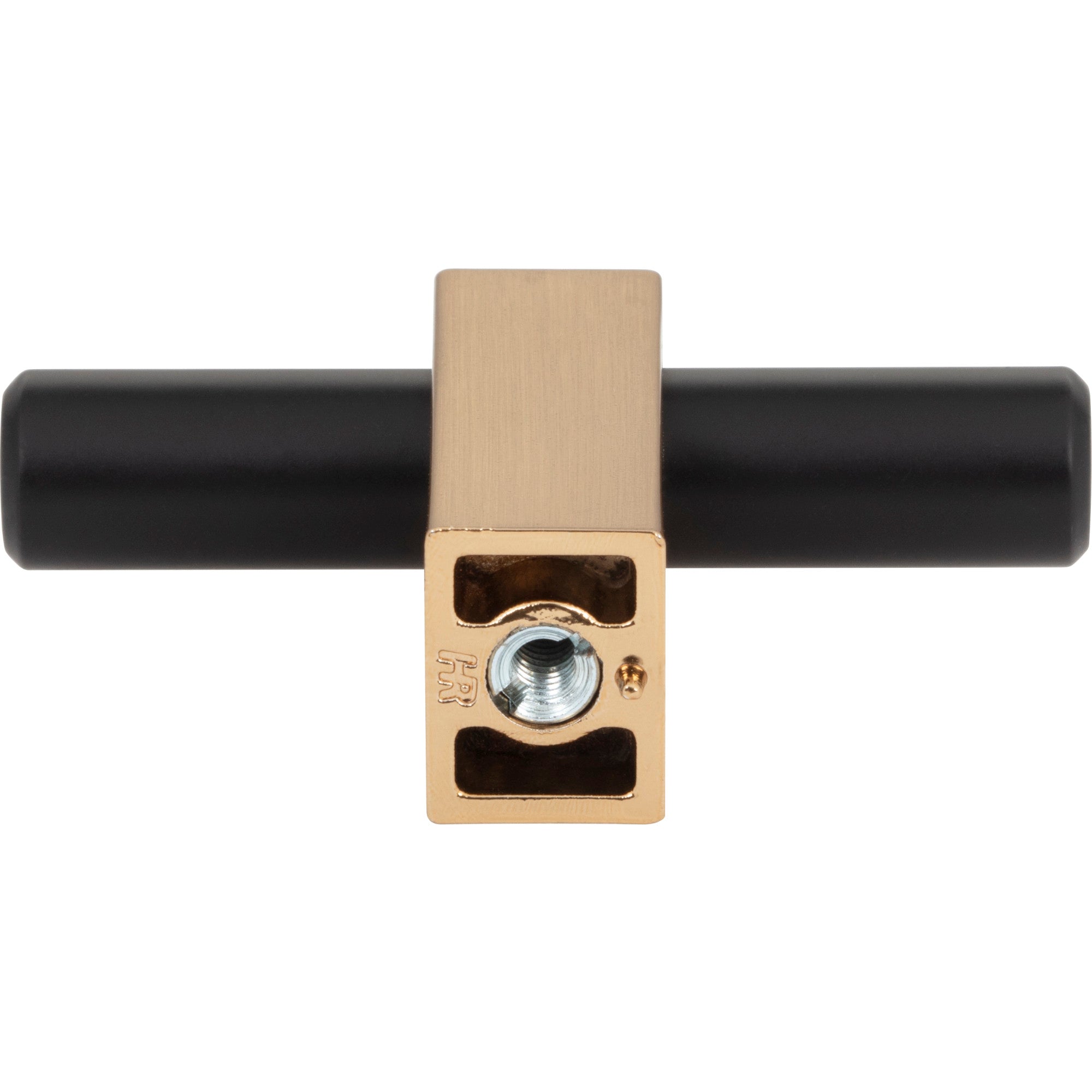 Jeffrey Alexander Larkin T-Knob Matte Black w/Satin Bronze / 2-3/8"