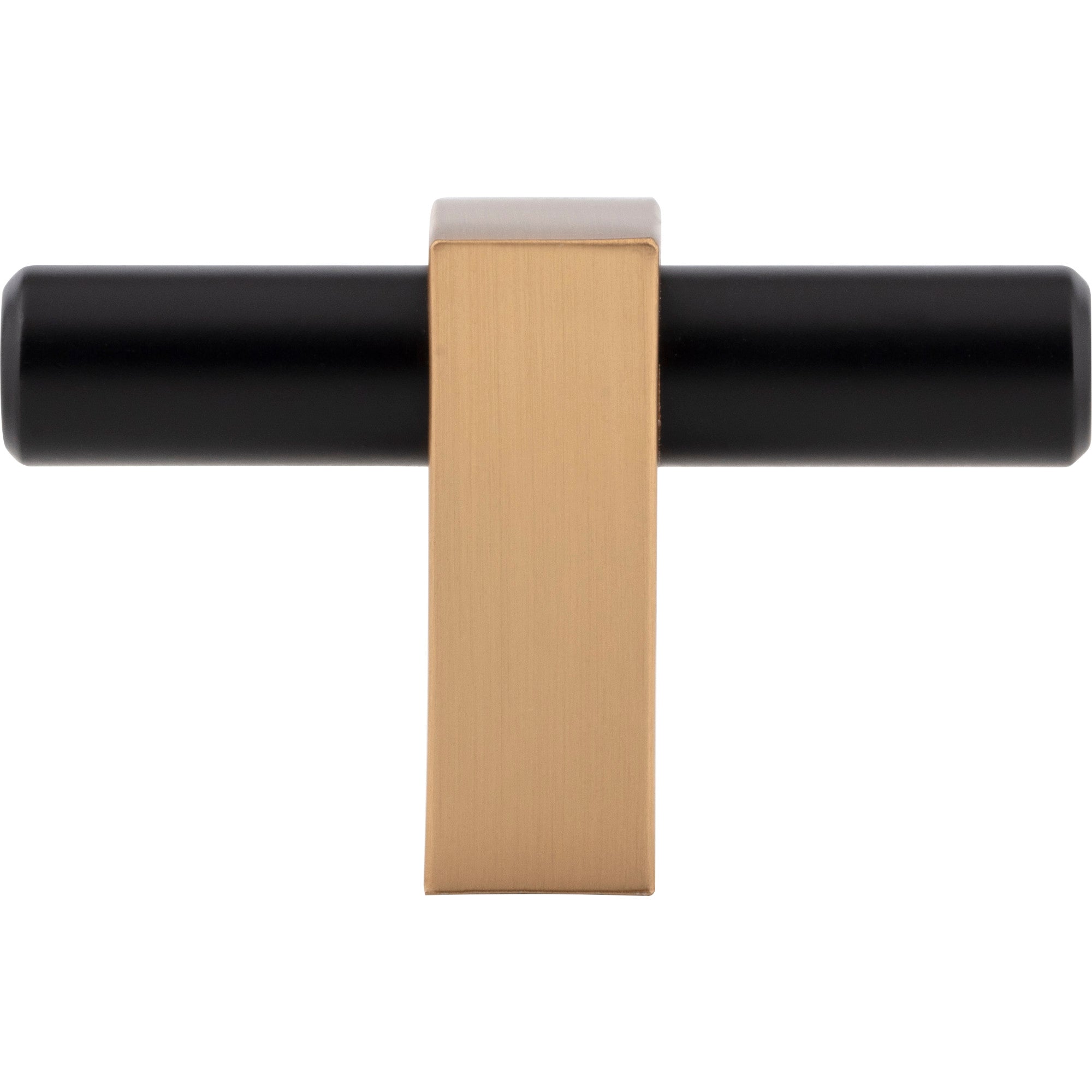 Jeffrey Alexander Larkin T-Knob Matte Black w/Satin Bronze / 2-3/8"