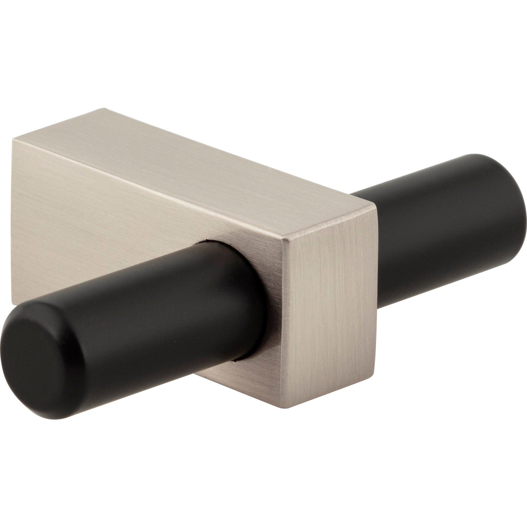 Jeffrey Alexander Larkin T-Knob Matte Black w/Satin Nickel / 2-3/8"