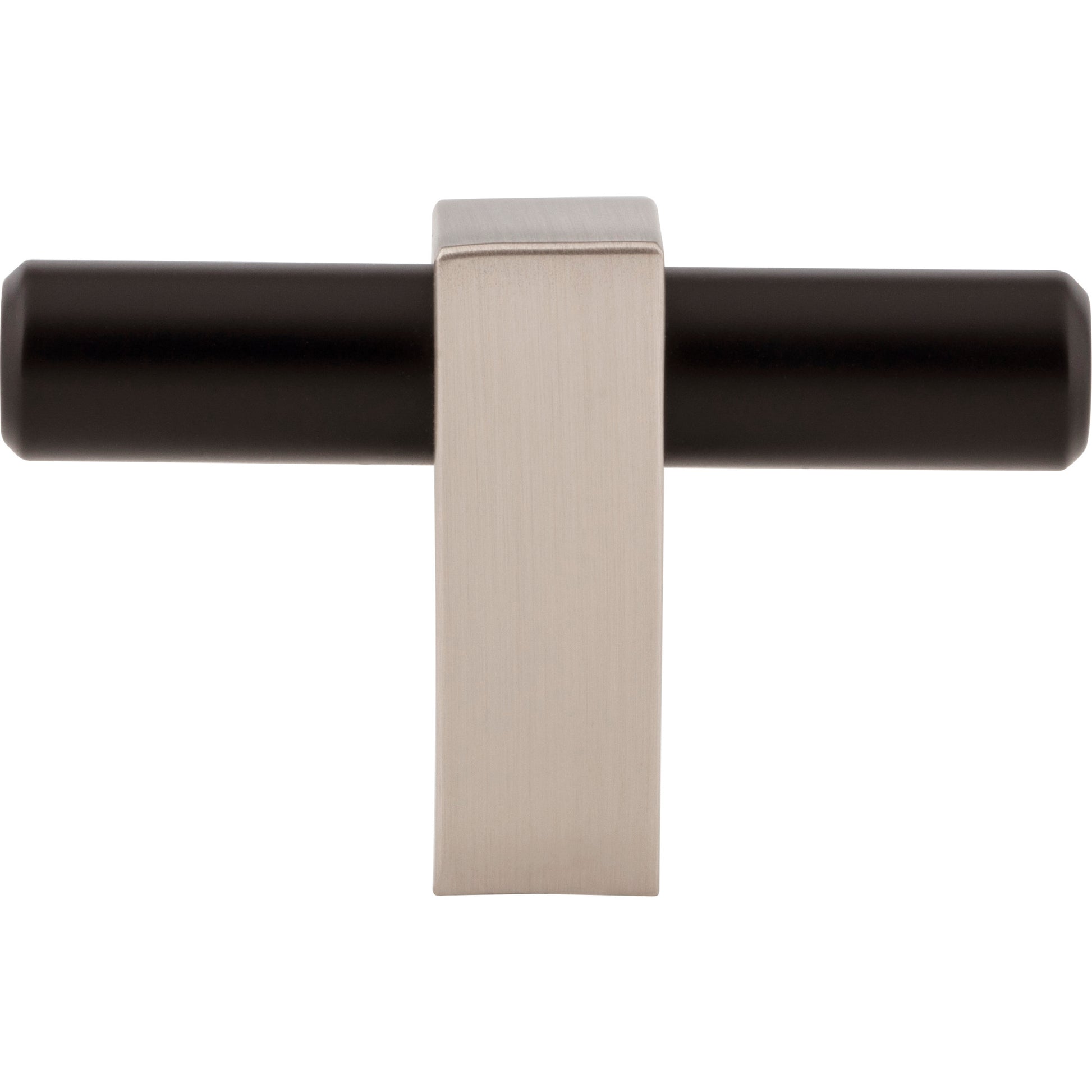 Jeffrey Alexander Larkin T-Knob Matte Black w/Satin Nickel / 2-3/8"