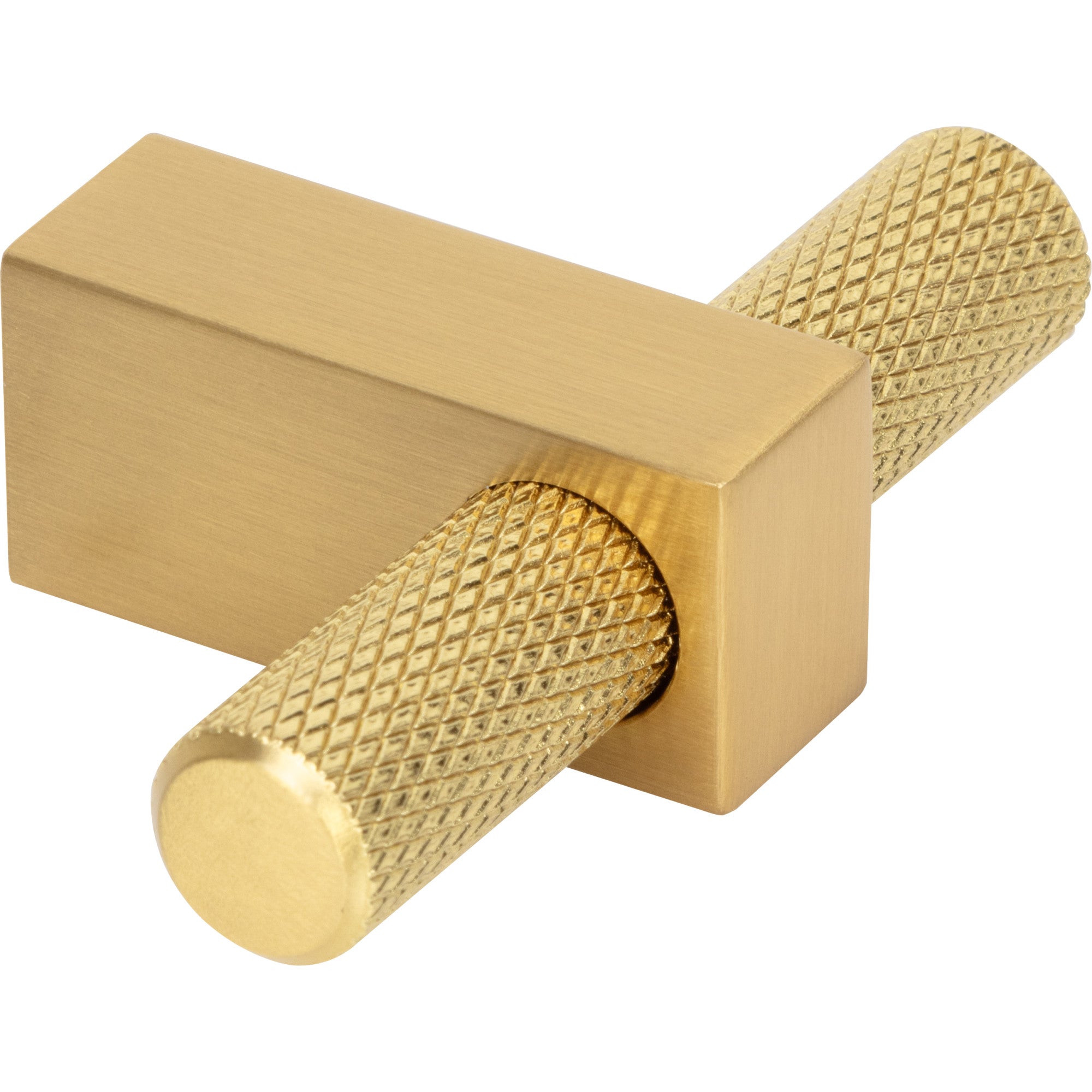 Jeffrey Alexander Larkin Knurled T-Knob Brushed Gold / 2-3/8"