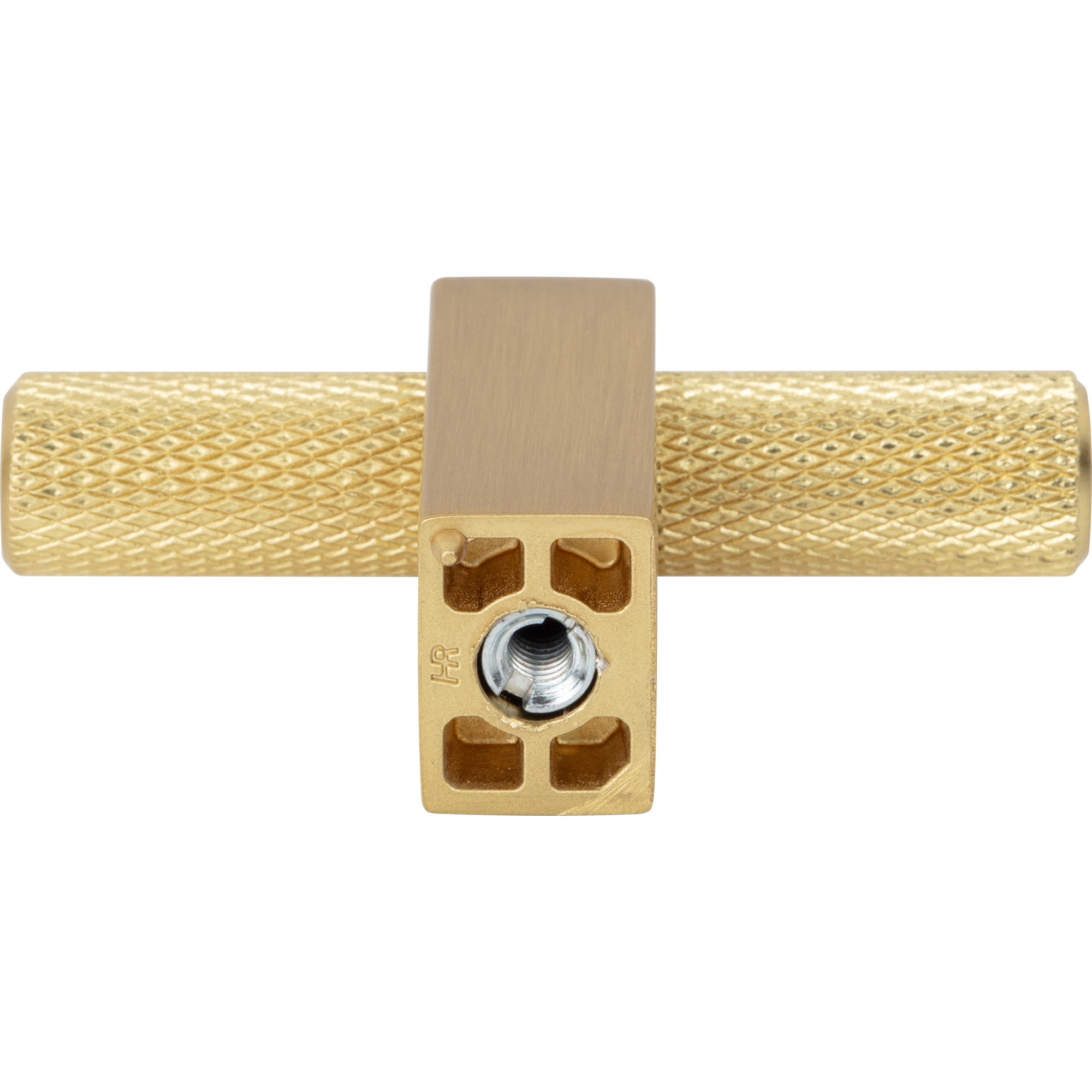 Jeffrey Alexander Larkin Knurled T-Knob Brushed Gold / 2-3/8"