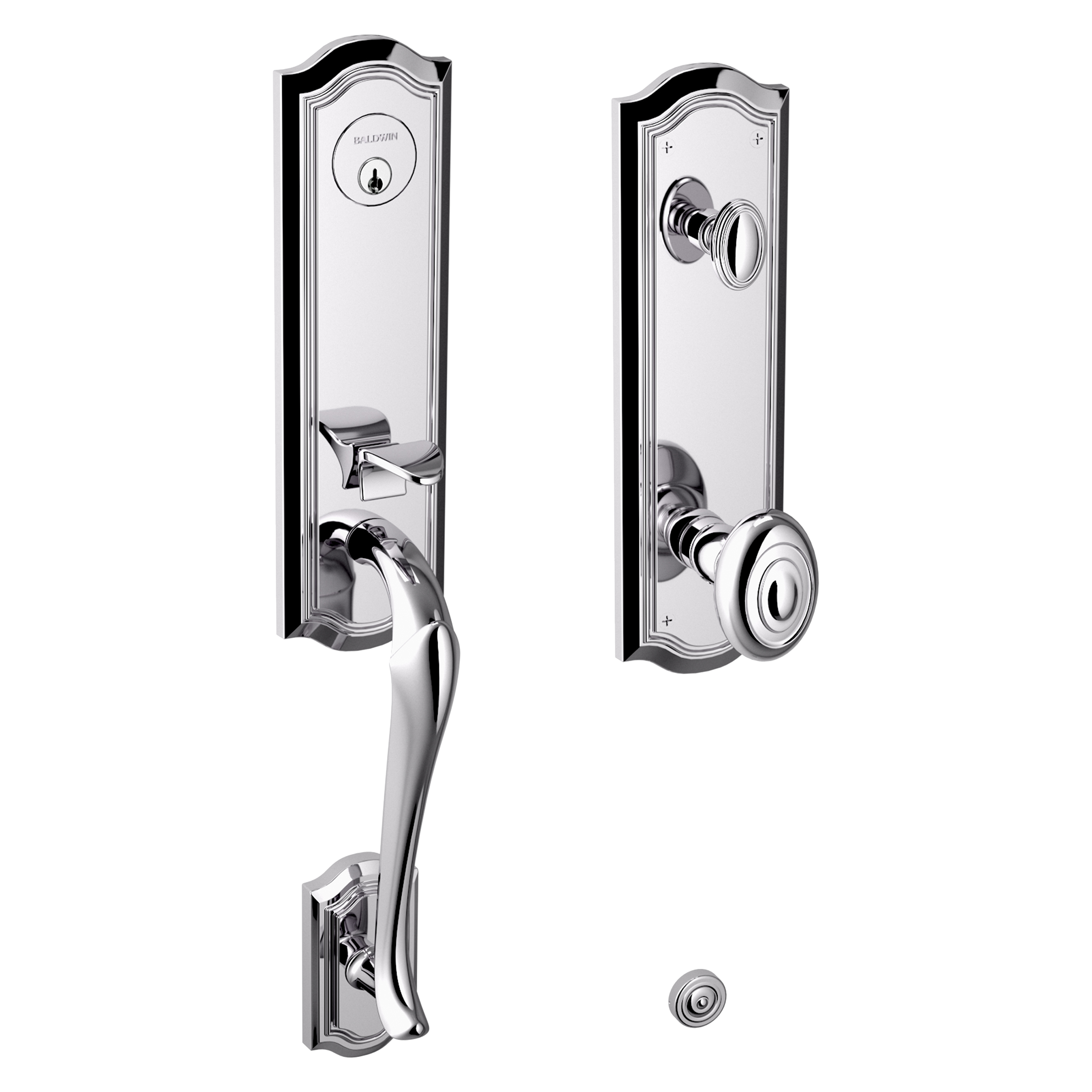 Baldwin Bethpage Single Cylinder Handleset with 5077 Knob