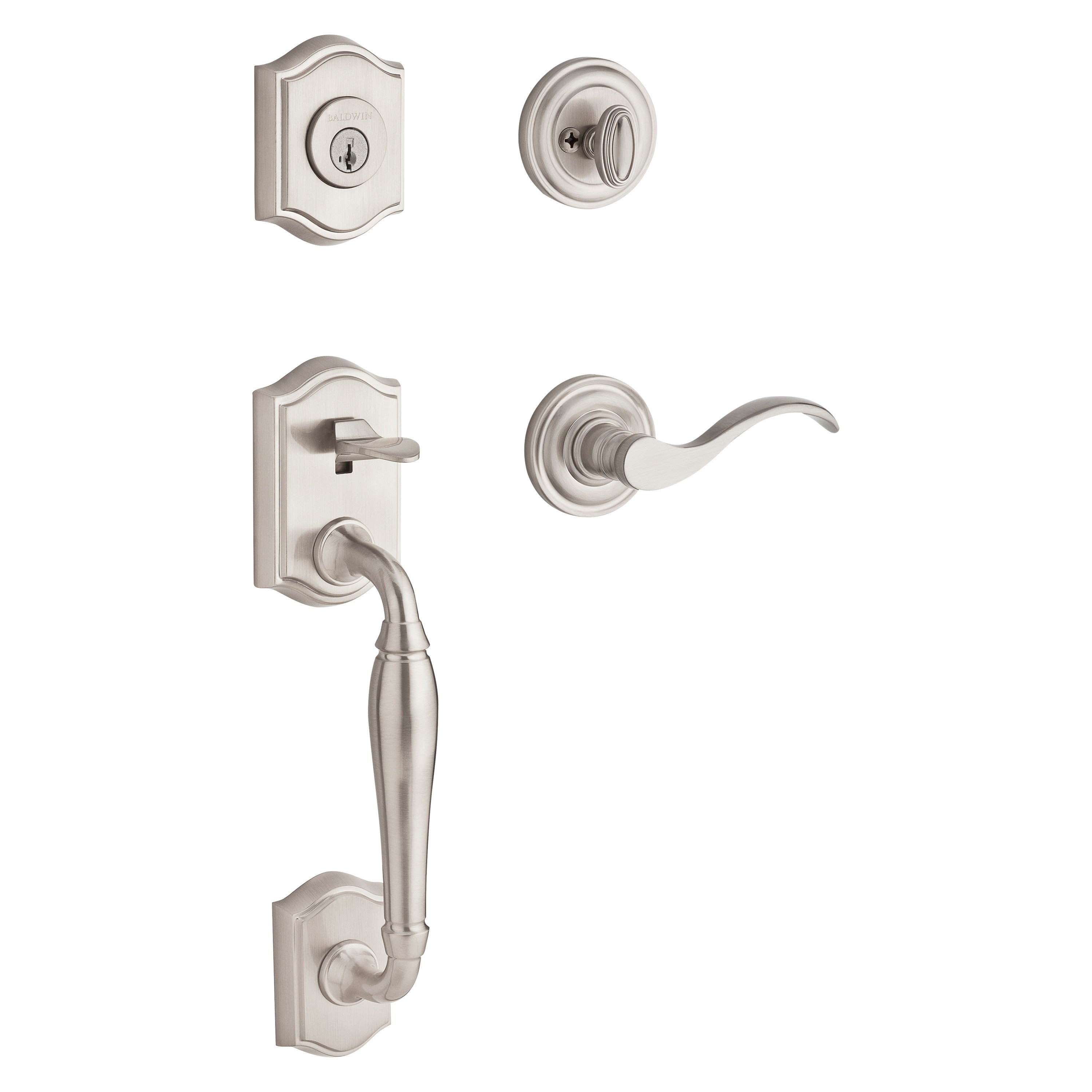 Baldwin Reserve Westcliff Single Cylinder Handleset With Curver Lever
