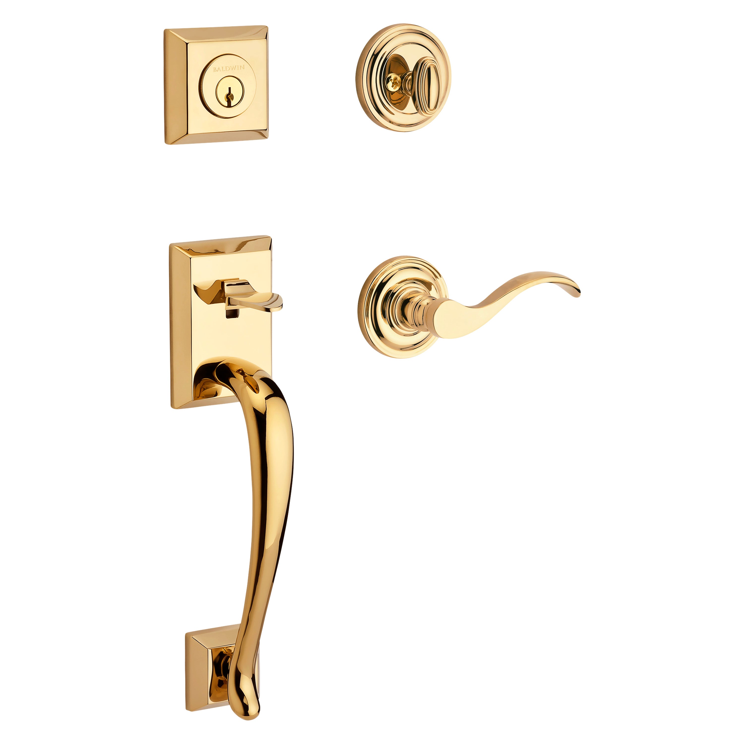 Baldwin Reserve Napa Single Cylinder Handleset With Curve Lever
