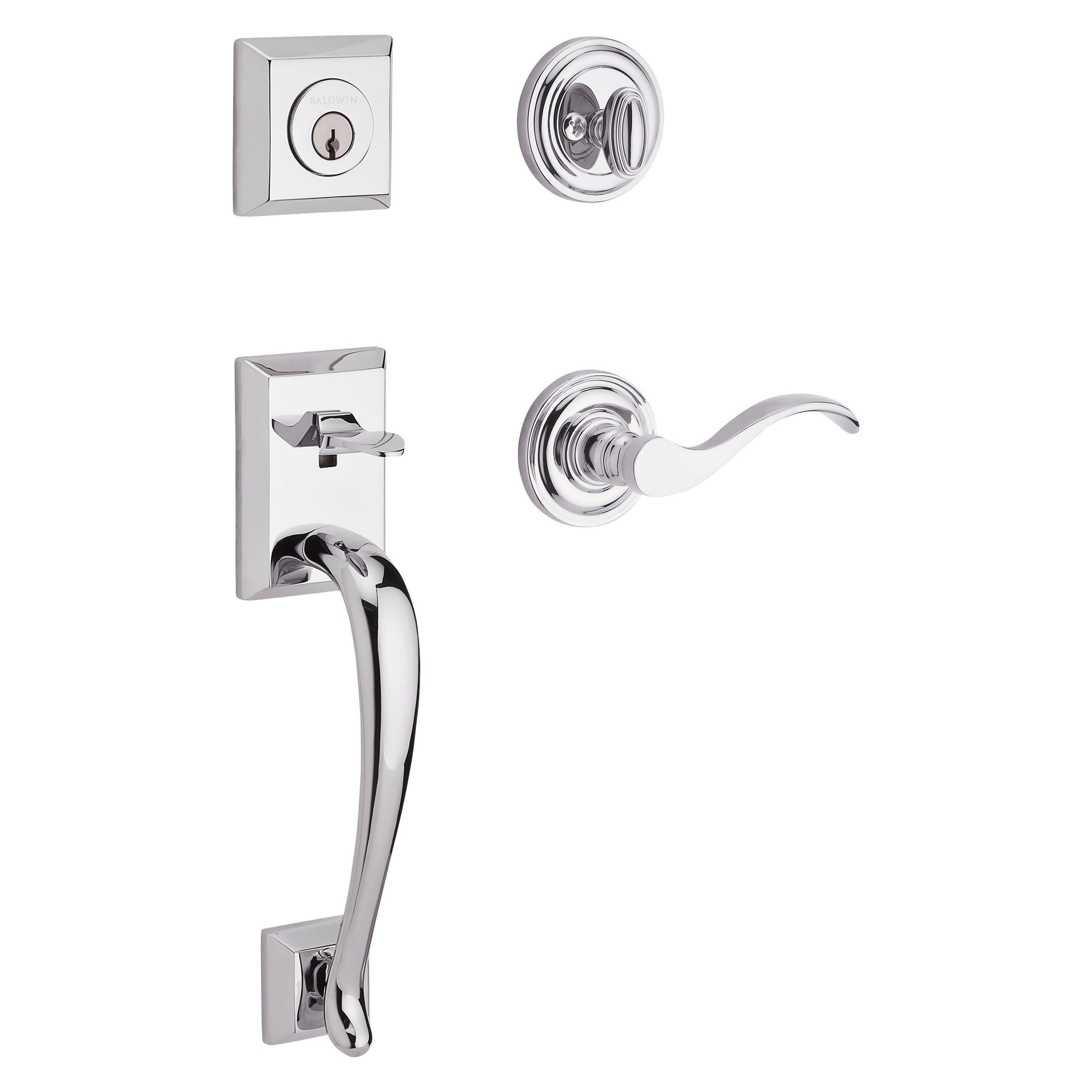 Baldwin Reserve Napa Single Cylinder Handleset With Curve Lever