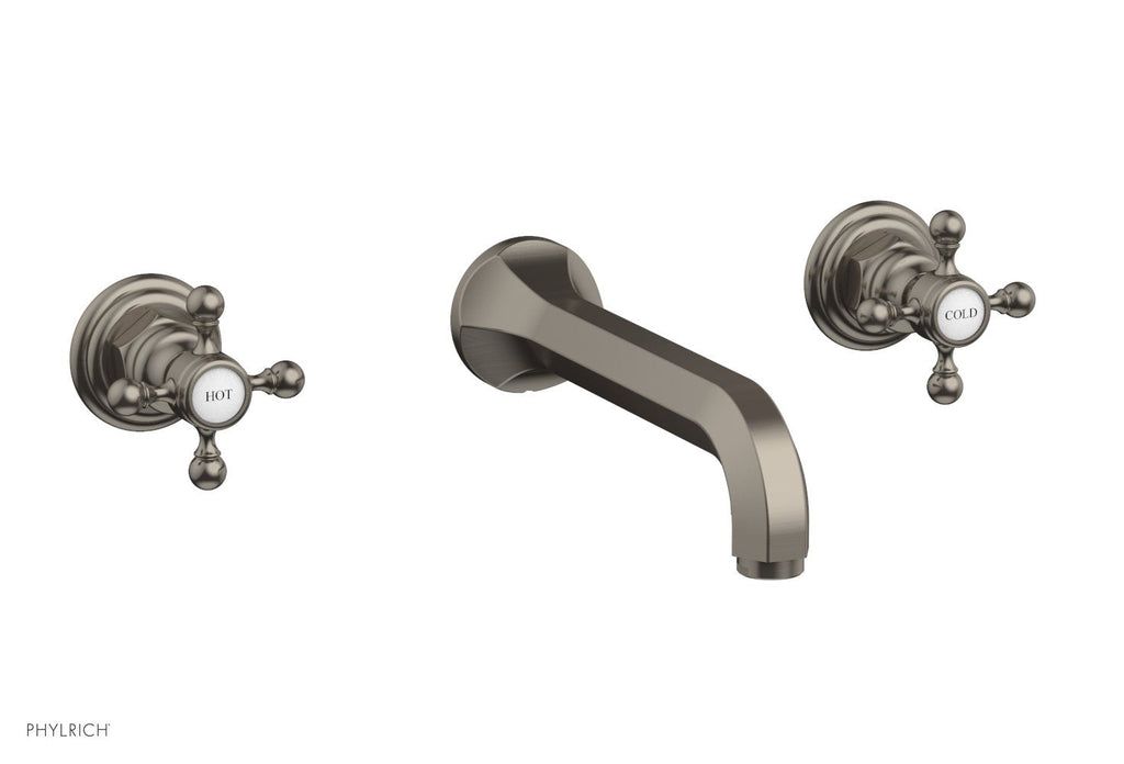 1-1/8" - Pewter - HEX TRADITIONAL Wall Lavatory Set 500-11 by Phylrich - New York Hardware