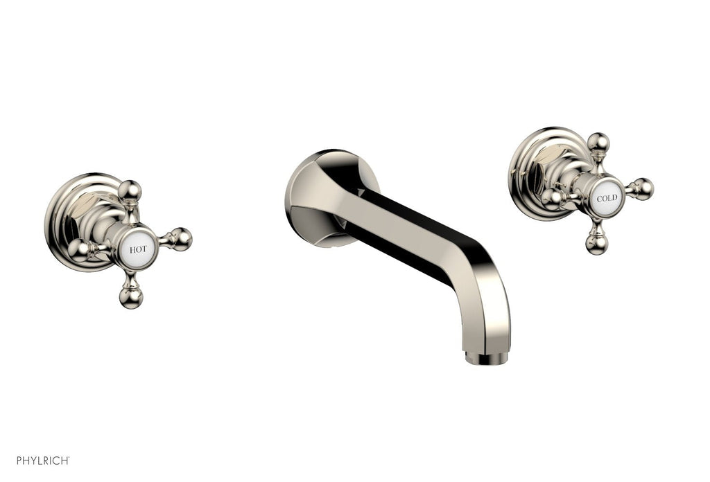 1-1/8" - Polished Nickel - HEX TRADITIONAL Wall Lavatory Set 500-11 by Phylrich - New York Hardware