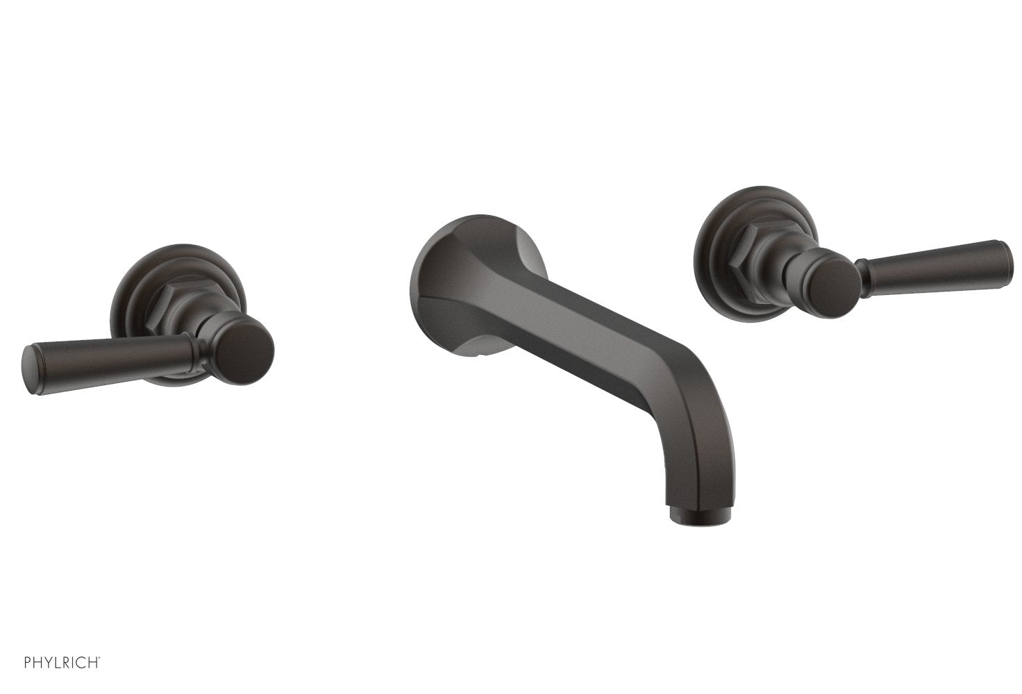 1-1/8" - Oil Rubbed Bronze - HEX TRADITIONAL Wall Lavatory Set 500-12 by Phylrich - New York Hardware