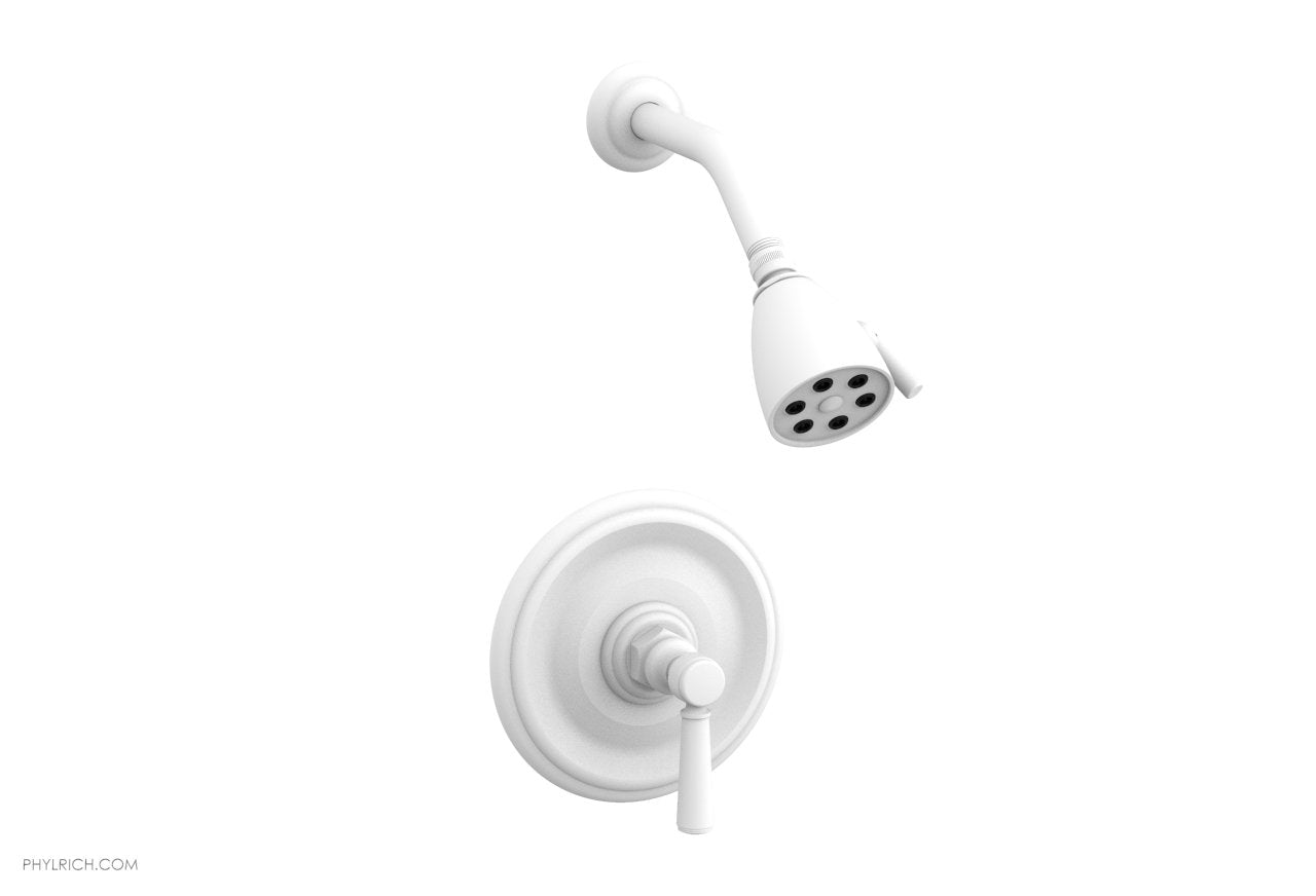 5" - Satin White - HEX TRADITIONAL Pressure Balance Shower Set 500-22 by Phylrich - New York Hardware