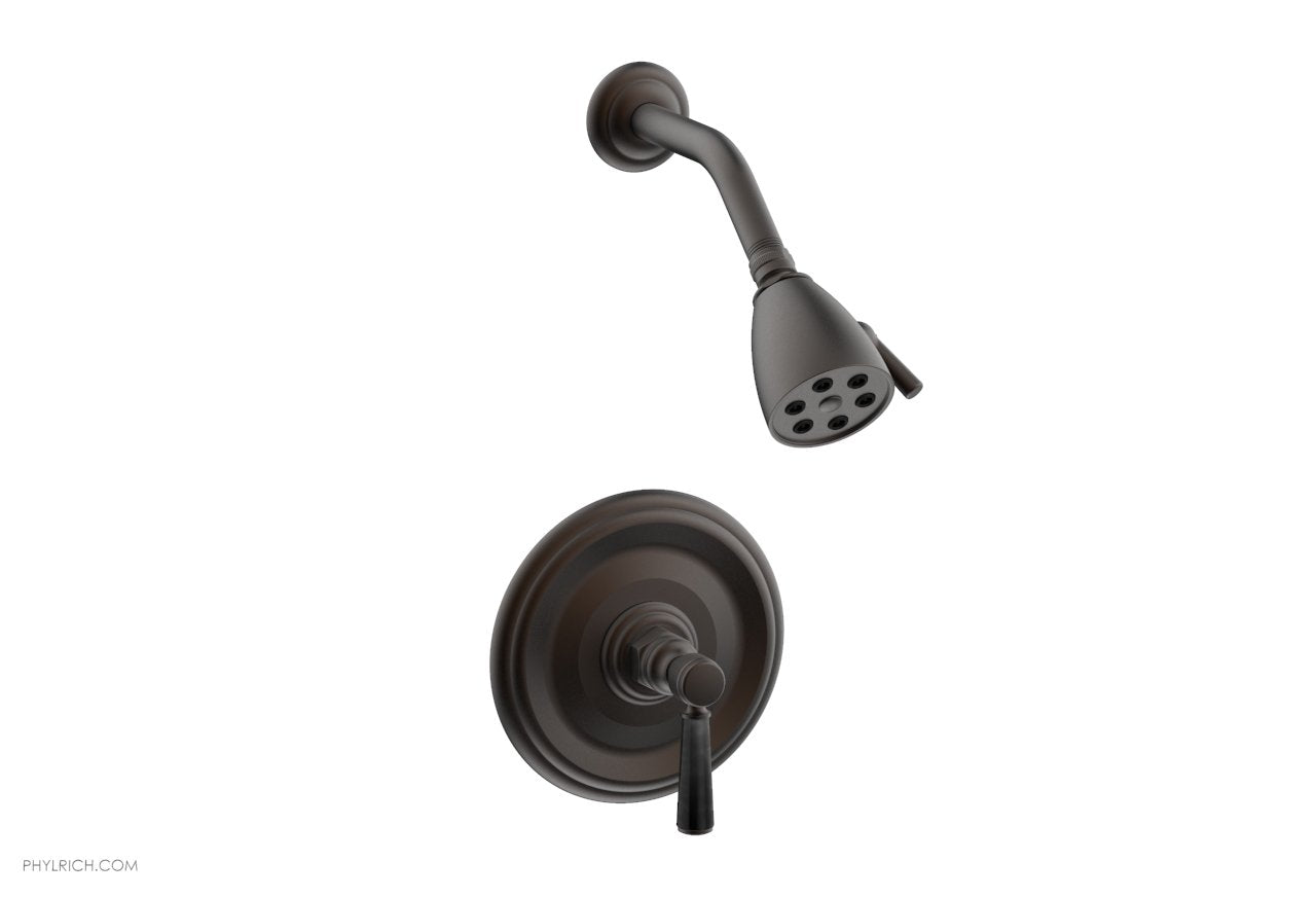 5" - Oil Rubbed Bronze - HEX TRADITIONAL Pressure Balance Shower Set - Black Marble 500-23 by Phylrich - New York Hardware