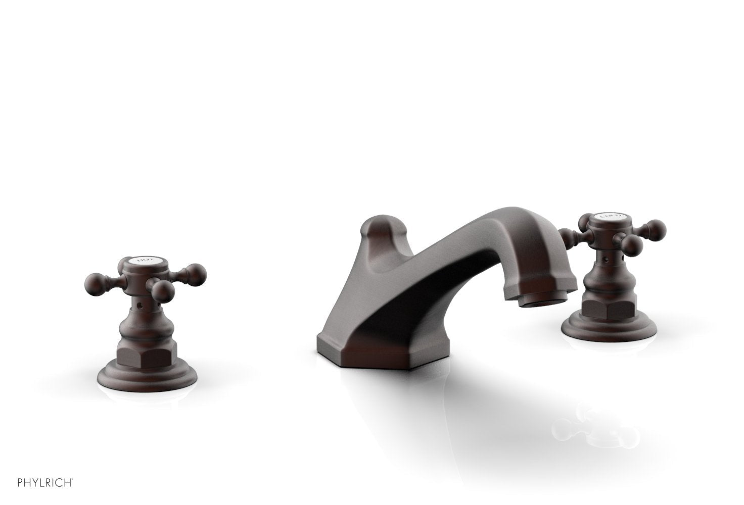 5-3/8" - Weathered Copper - HEX TRADITIONAL Deck Tub Set 500-40 by Phylrich - New York Hardware