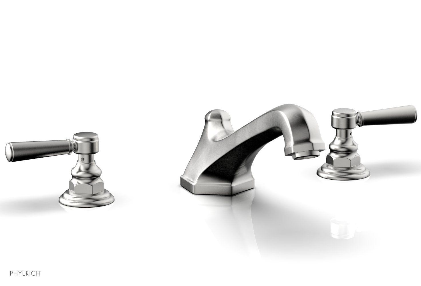 5-3/8" - Satin Chrome - HEX TRADITIONAL Deck Tub Set 500-41 by Phylrich - New York Hardware