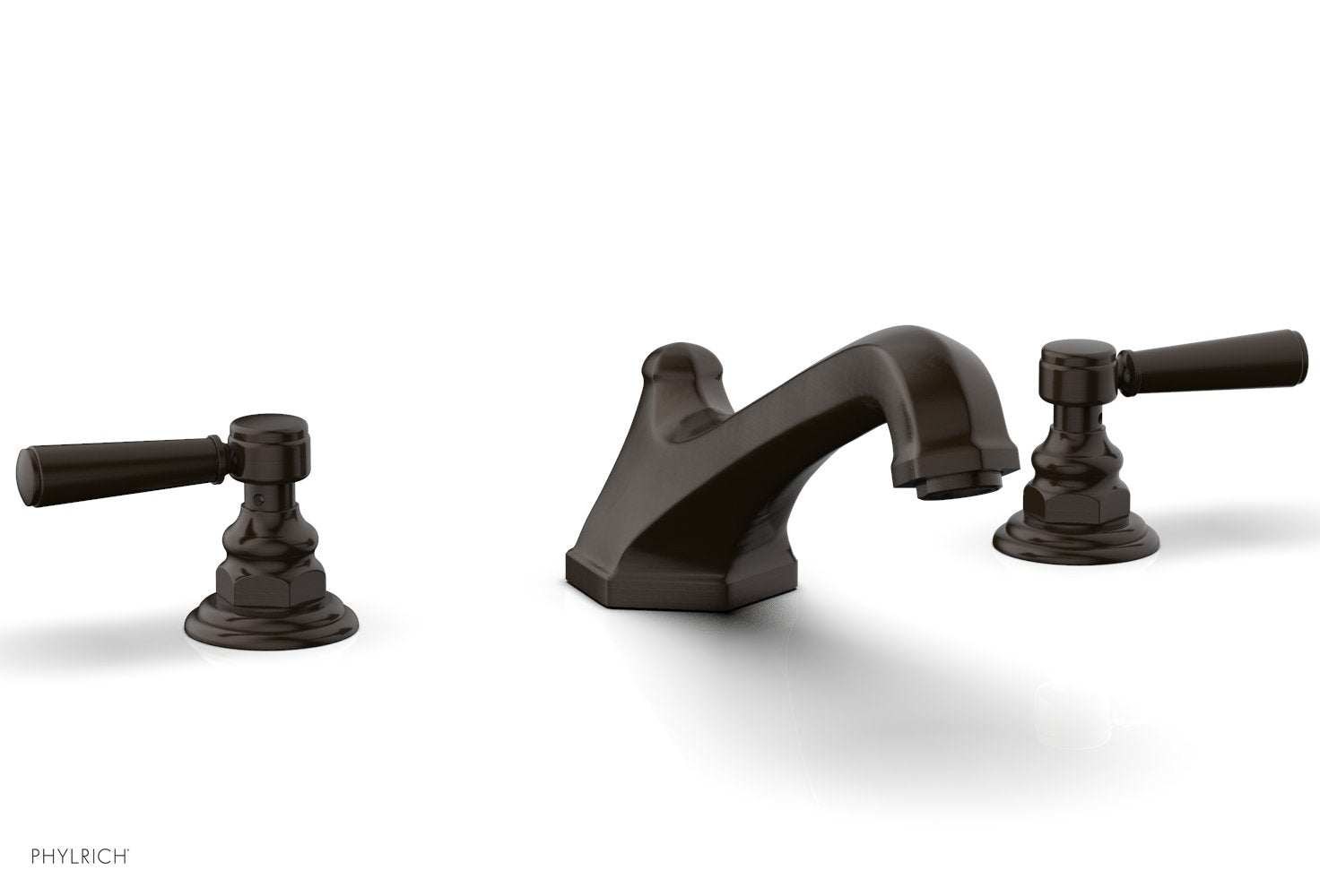 5-3/8" - Antique Bronze - HEX TRADITIONAL Deck Tub Set 500-41 by Phylrich - New York Hardware