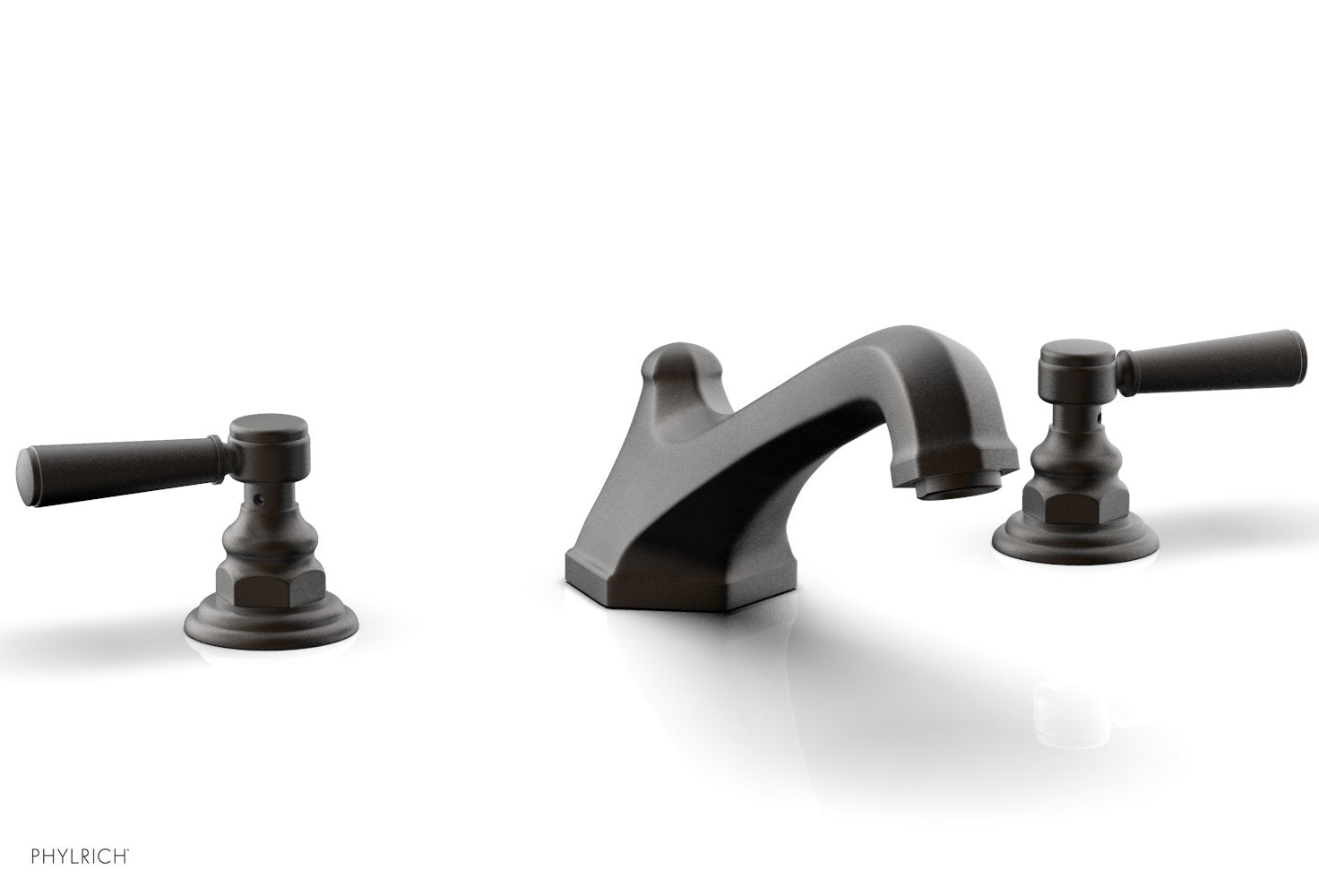 5-3/8" - Oil Rubbed Bronze - HEX TRADITIONAL Deck Tub Set 500-41 by Phylrich - New York Hardware