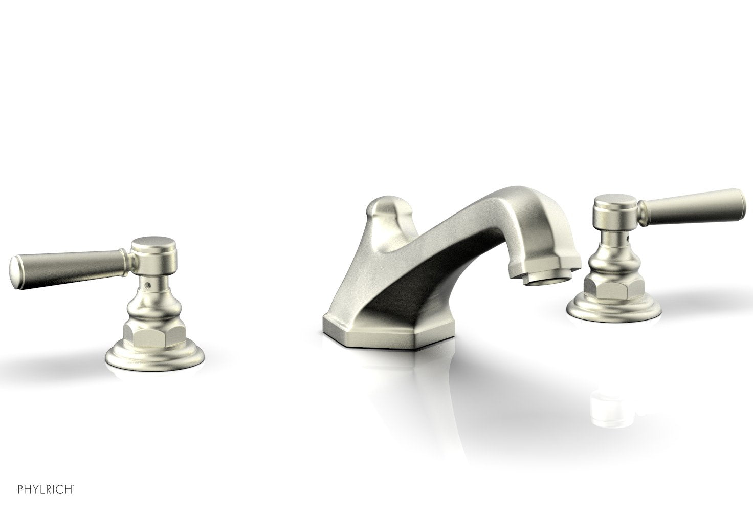 5-3/8" - Satin Nickel - HEX TRADITIONAL Deck Tub Set 500-41 by Phylrich - New York Hardware