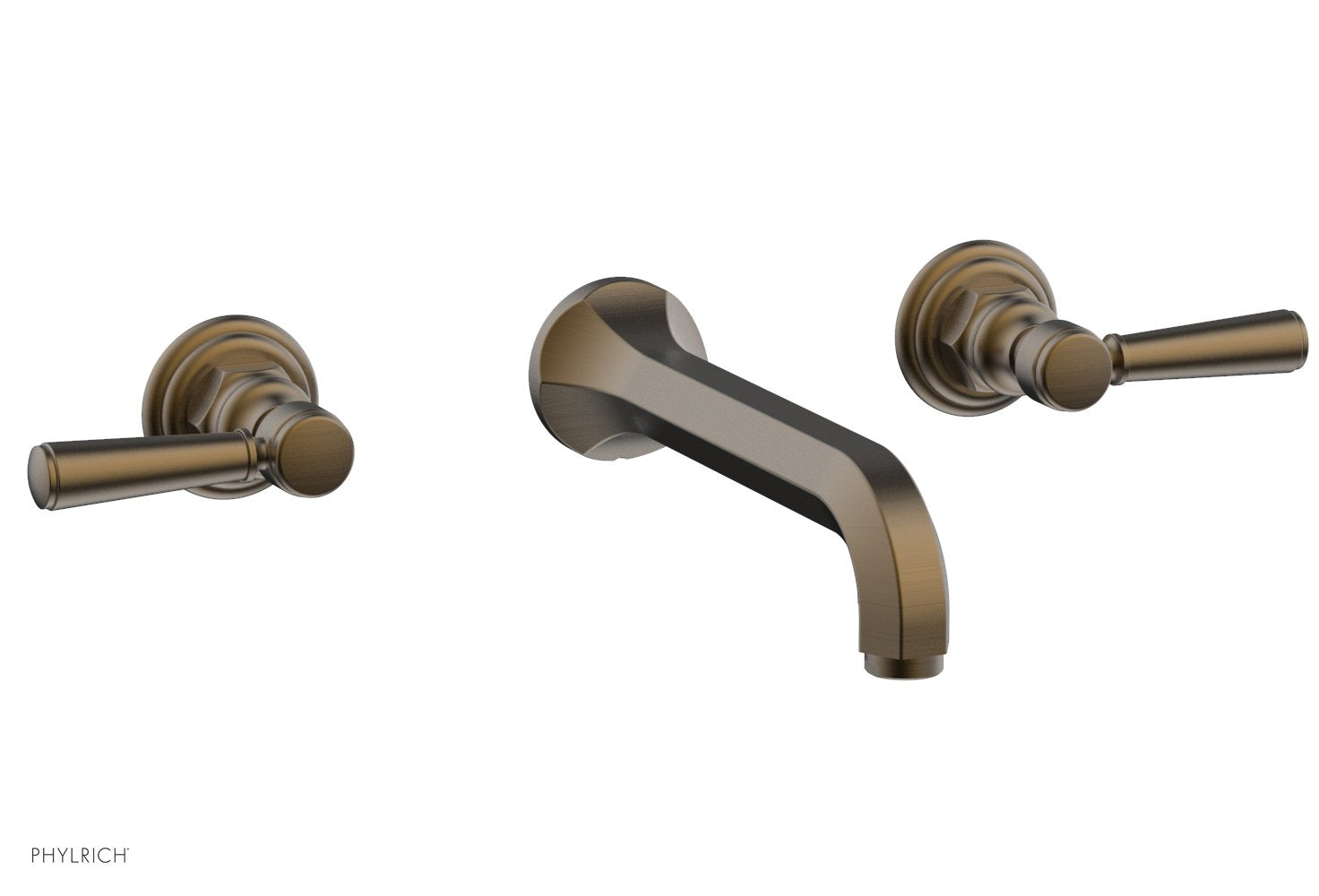 1-1/8" - Old English Brass - HEX TRADITIONAL Wall Tub Set 500-57 by Phylrich - New York Hardware