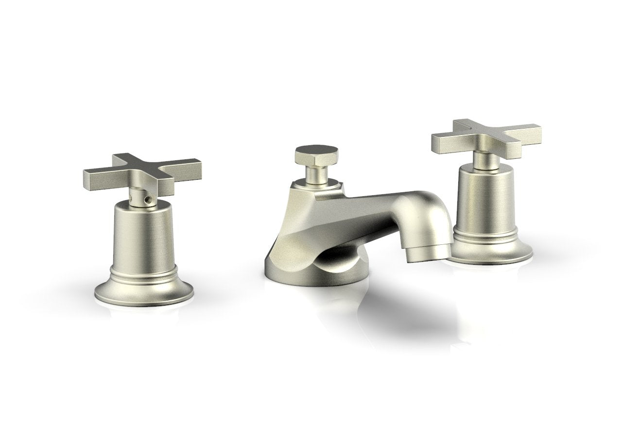 2-15/16" - French Brass - HEX MODERN Widespread Faucet Low Cross Handles 501-01 by Phylrich - New York Hardware
