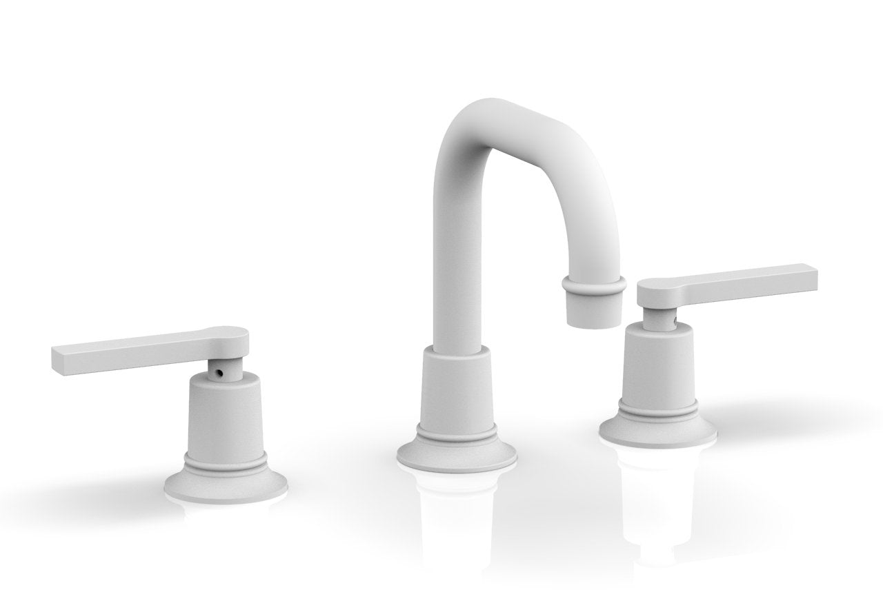 6-3/4" - Satin White - HEX MODERN Widespread Faucet with Lever Handles 501-06 by Phylrich - New York Hardware