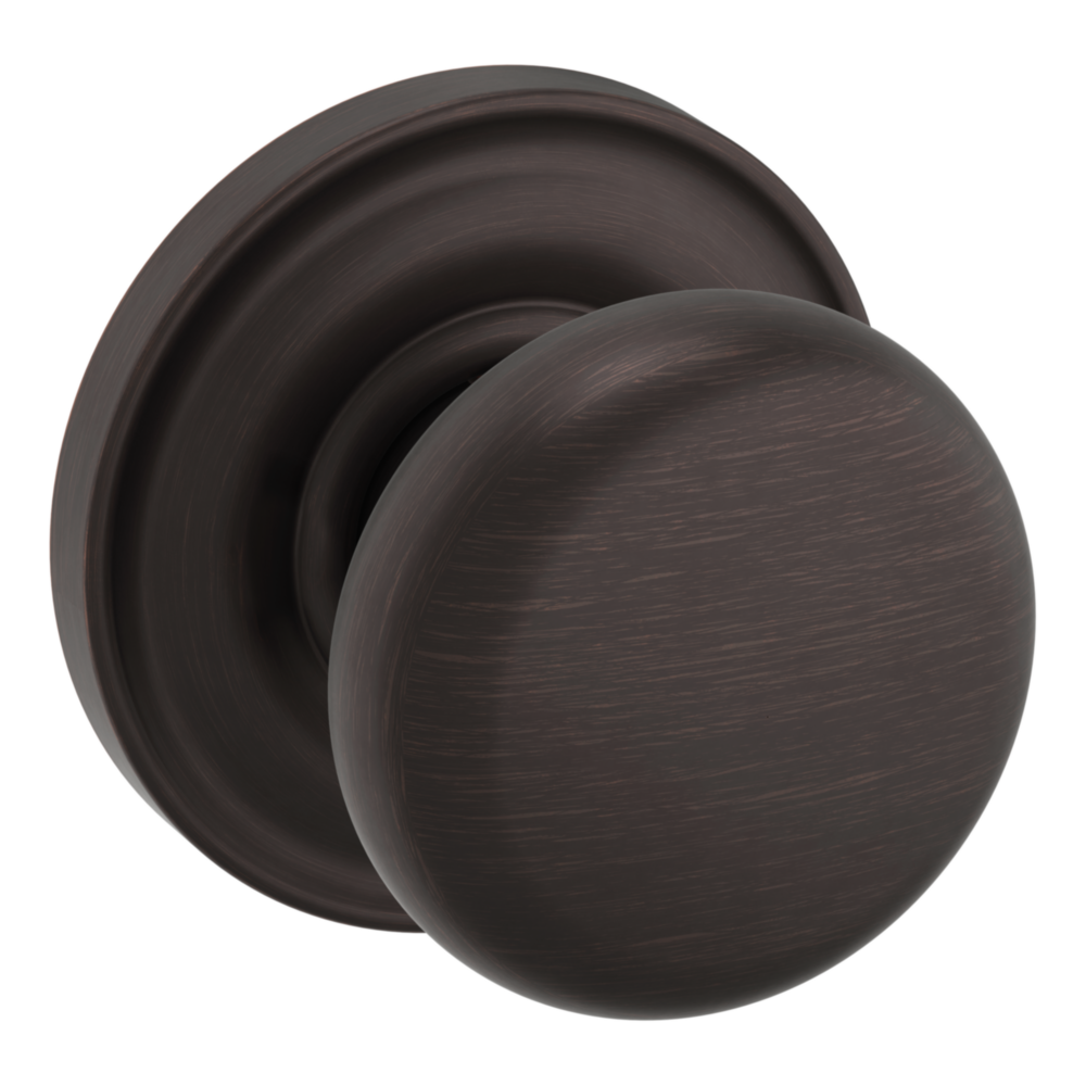 Baldwin 5015 Classic Knob Set with 5048 Round Rose Venetian Bronze / Full Dummy / Reversible