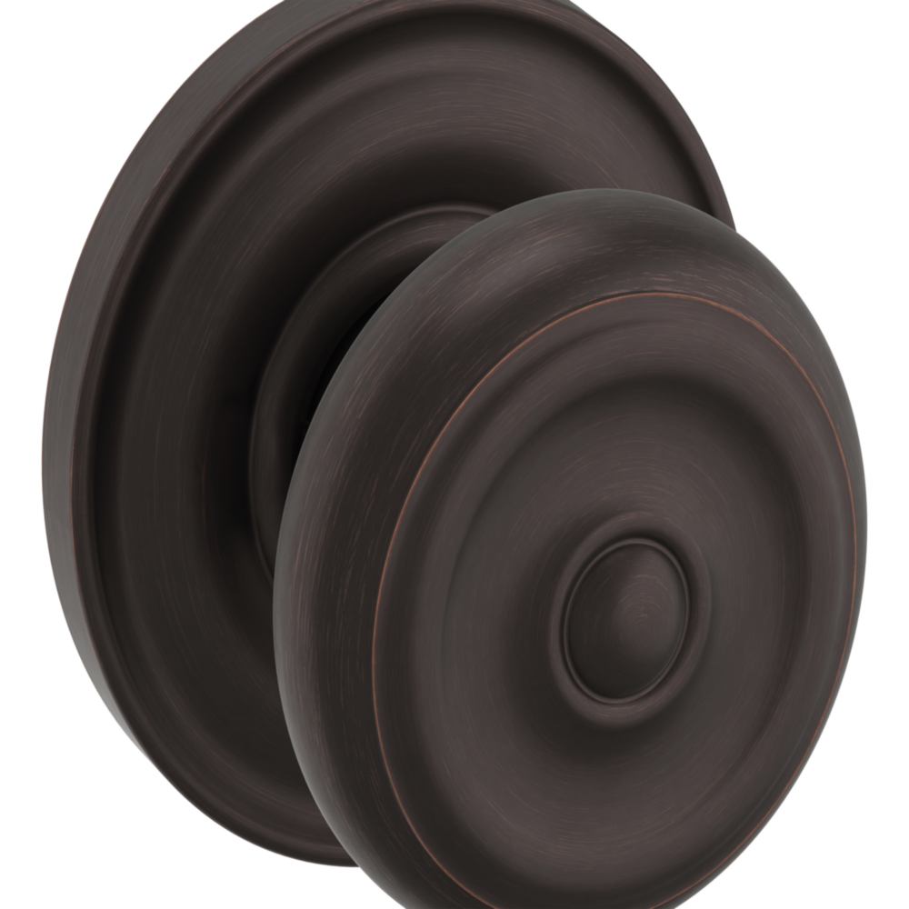 Baldwin 5020 Colonial Knob Set with 5048 Round Rose Venetian Bronze / Full Dummy / Reversible