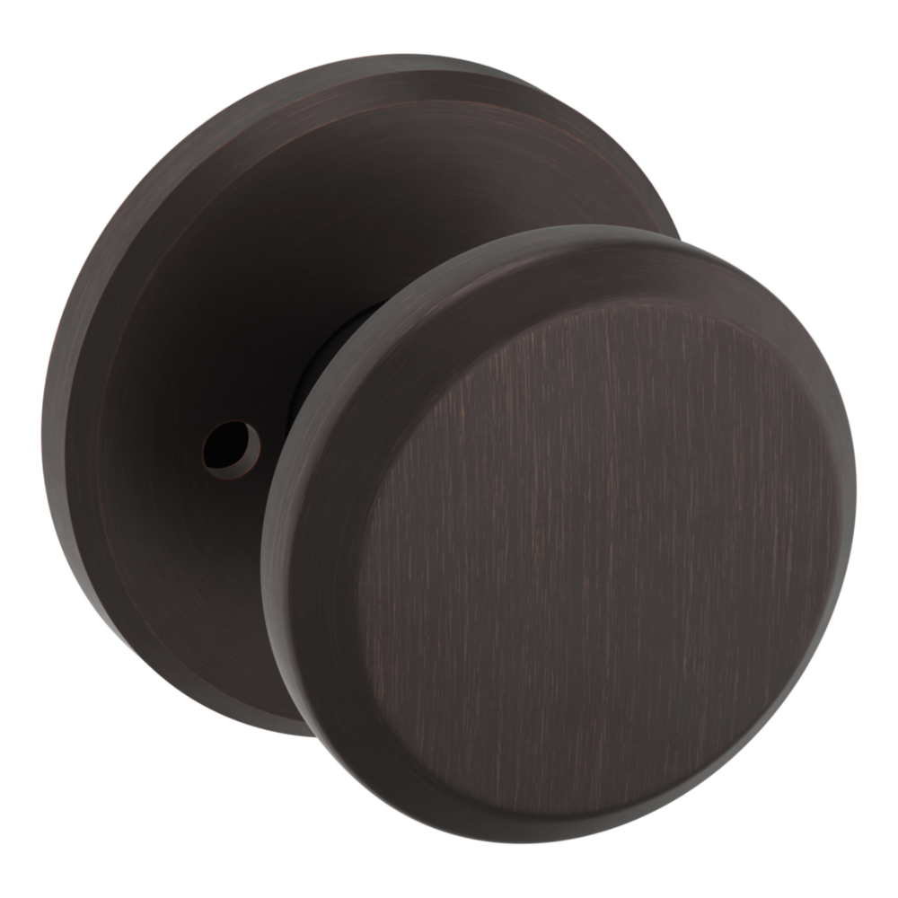 Baldwin 5023 Transitional Round Knob Set with R016 Round Rose Venetian Bronze / Privacy / Reversible