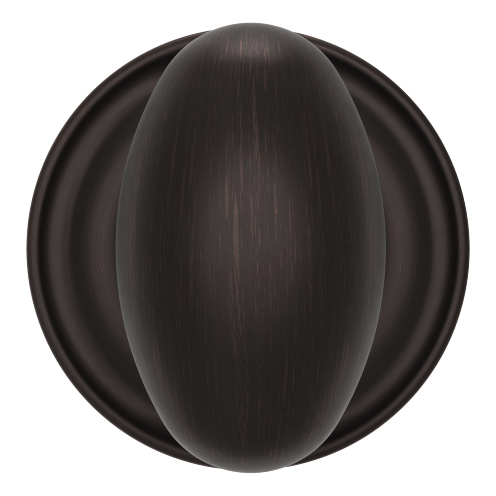 Baldwin 5025 Egg Knob Set with 5048 Rose Venetian Bronze / Passage / Reversible