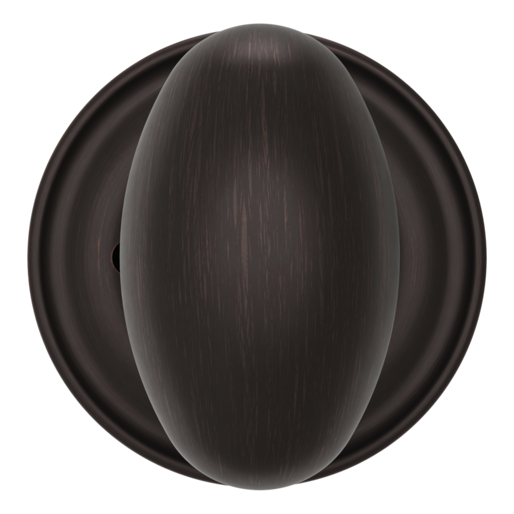 Baldwin 5025 Egg Knob Set with 5048 Rose Venetian Bronze / Privacy / Reversible